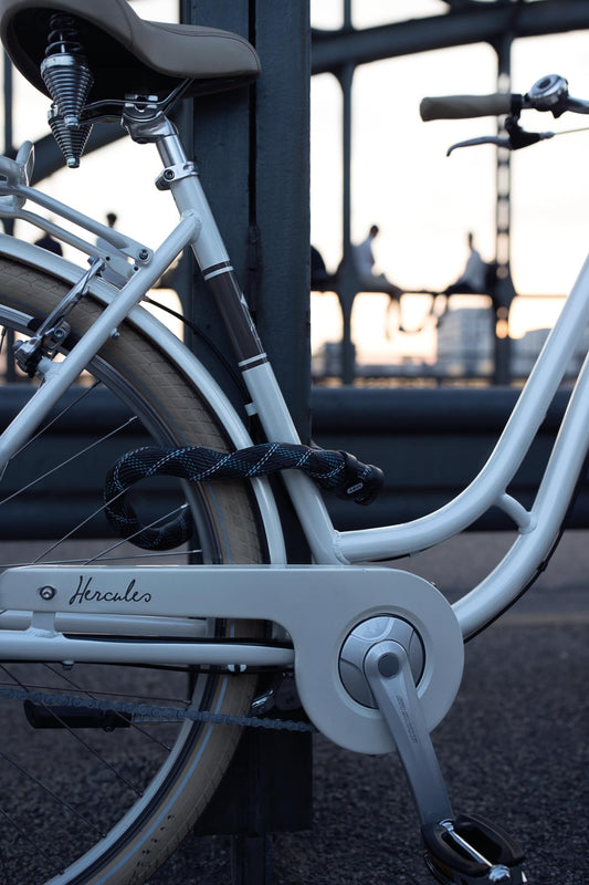 ABUS chain lock IVERA Chain 7210 - bike lock with highly flexible IvyTex synthetic fiber coating - ABUS security level 8 - 85 cm - grey