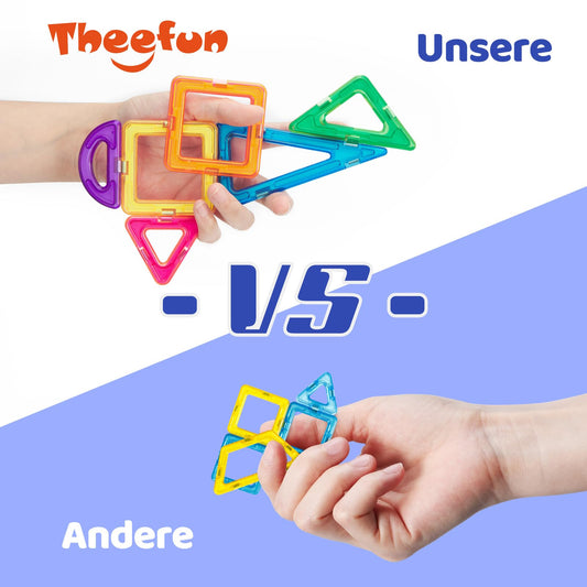 Theefun Magnetic Building Blocks, 136 Pieces Magnetic Blocks Magnetic Toy Magnet Game Toys for Kids Gift Magnetic Bricks Children's Toy Toys for 2 3 4 5 6 7 Year Old Boy