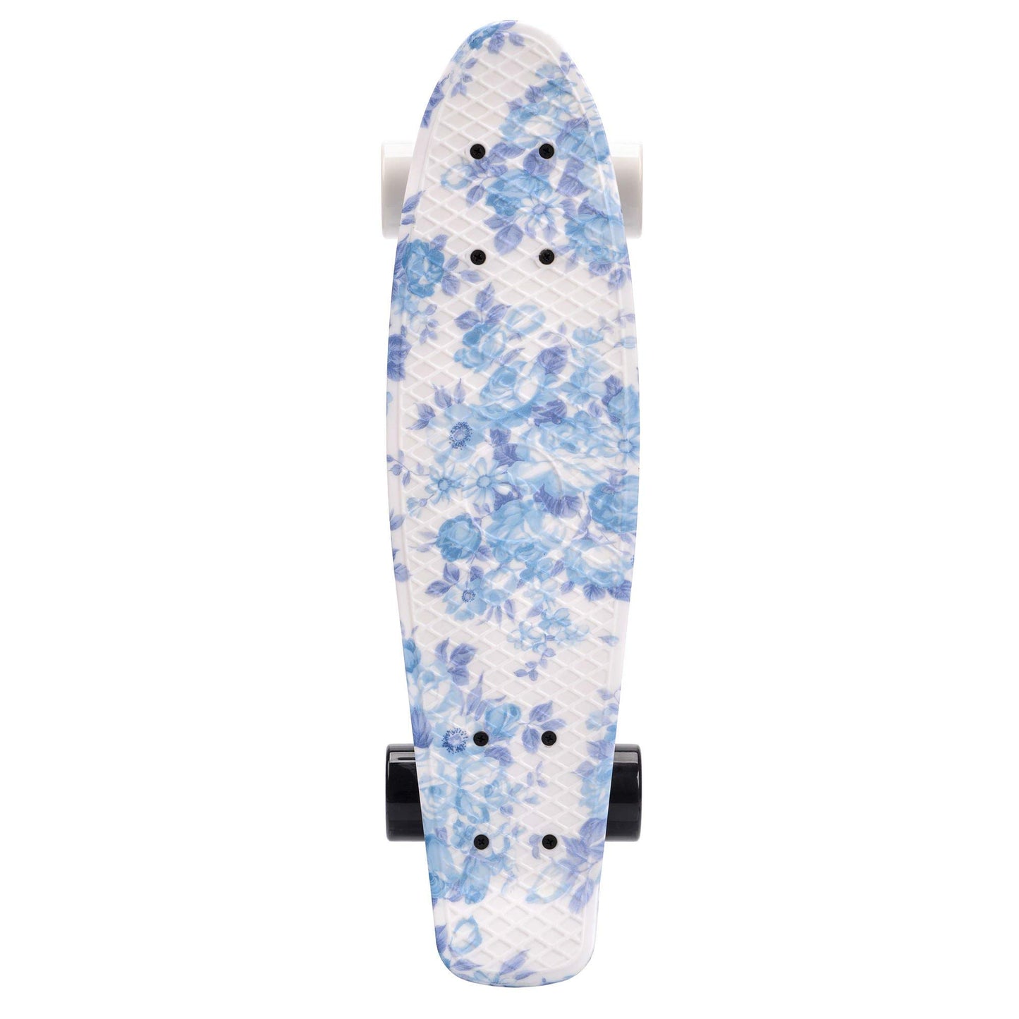 meteor Skateboard Kids Mini Cruiser Kickboard for girls Retro Boys Mini Board Children Vintage miniboard, FLOWERS white