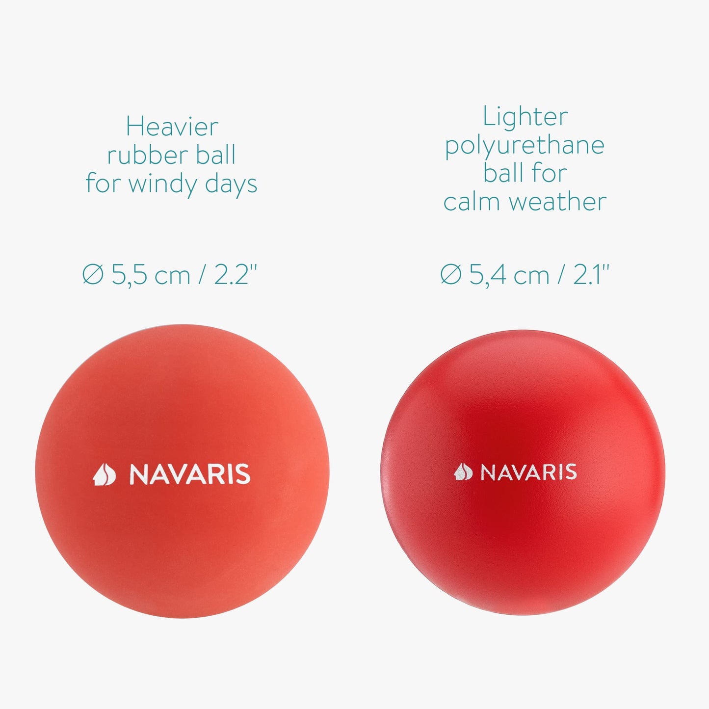 Navaris Beach Tennis Set incl. Balls - Beach tennis game. Two high-quality Matkot wooden rackets - paddle - beach ball wooden rackets for the beach.