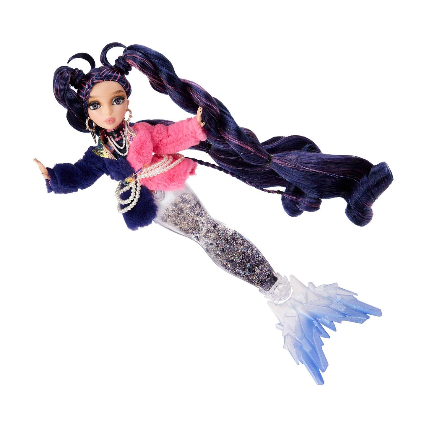 Mermaze Mermaidz Winter Waves - NERA - Mermaid doll with color change fin, glitter-filled tail, and accessories - For kids and collectors aged 4 and up.