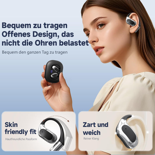 AI APP Translator headphones with real-time app translation, Bluetooth 5.4, HiFi sound, LED battery indicator, 144 languages, headphones for meetings, travel & sports (Black)