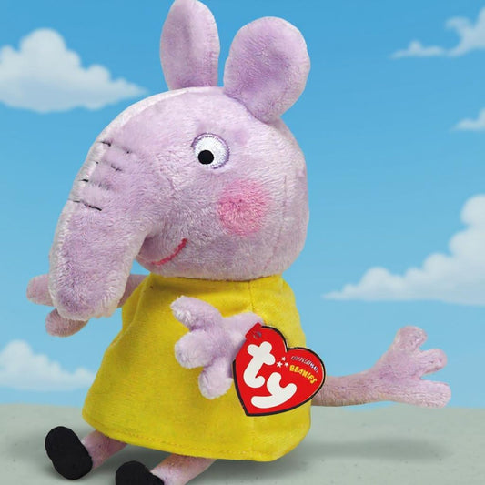 Thank you Peppa Pig Beanies 6-piece set - Peppa, George, Rebecca, Freddy, Candy, and Emily - Soft plush toys for kids - Collectible stuffed animal plushies - Cuddly toys for children