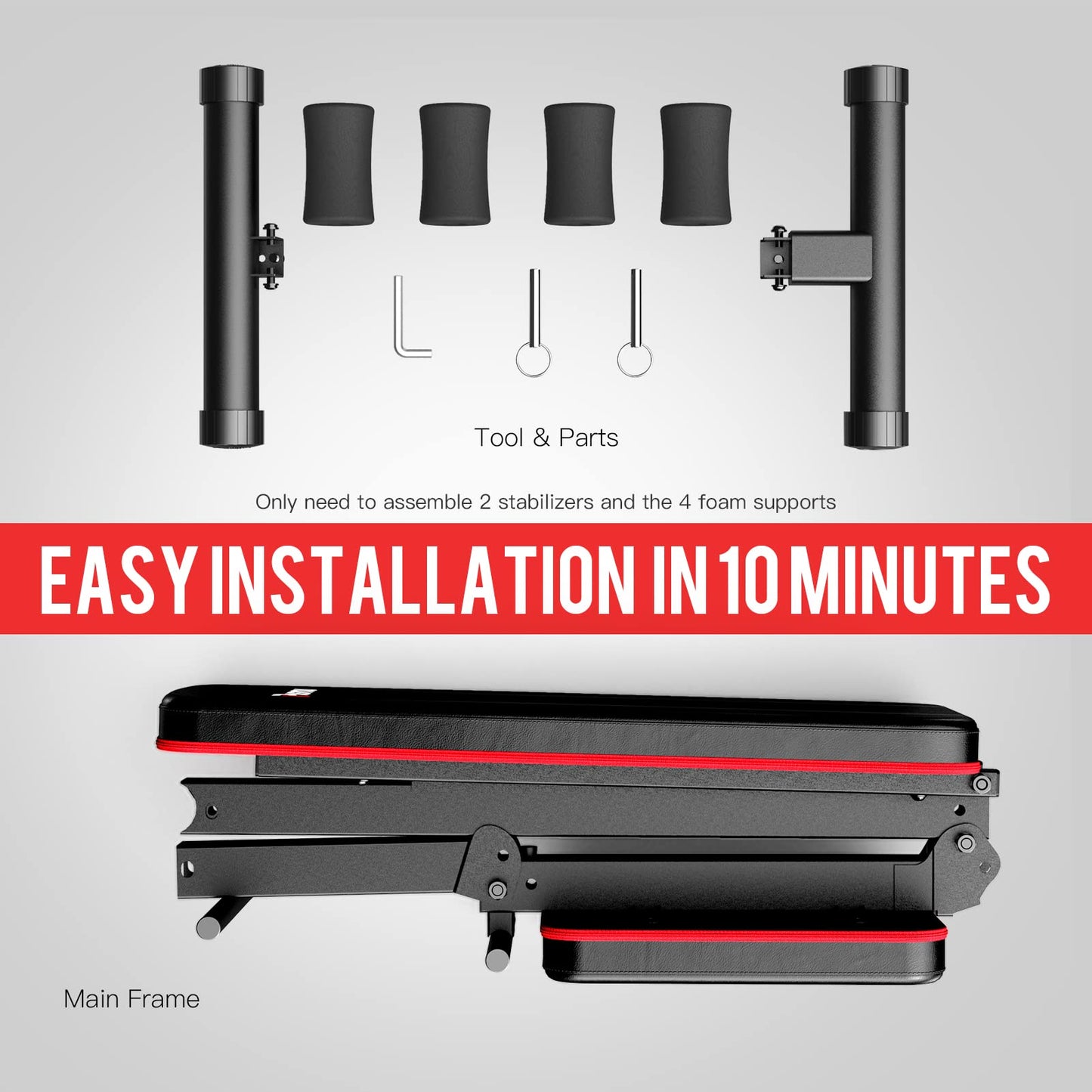 PASYOU Foldable Adjustable Weight Bench, Multifunctional Incline Bench for Full Body Workout, 7 in 1 Fitness Bench for Home or Gym, 230kg Weight Capacity.