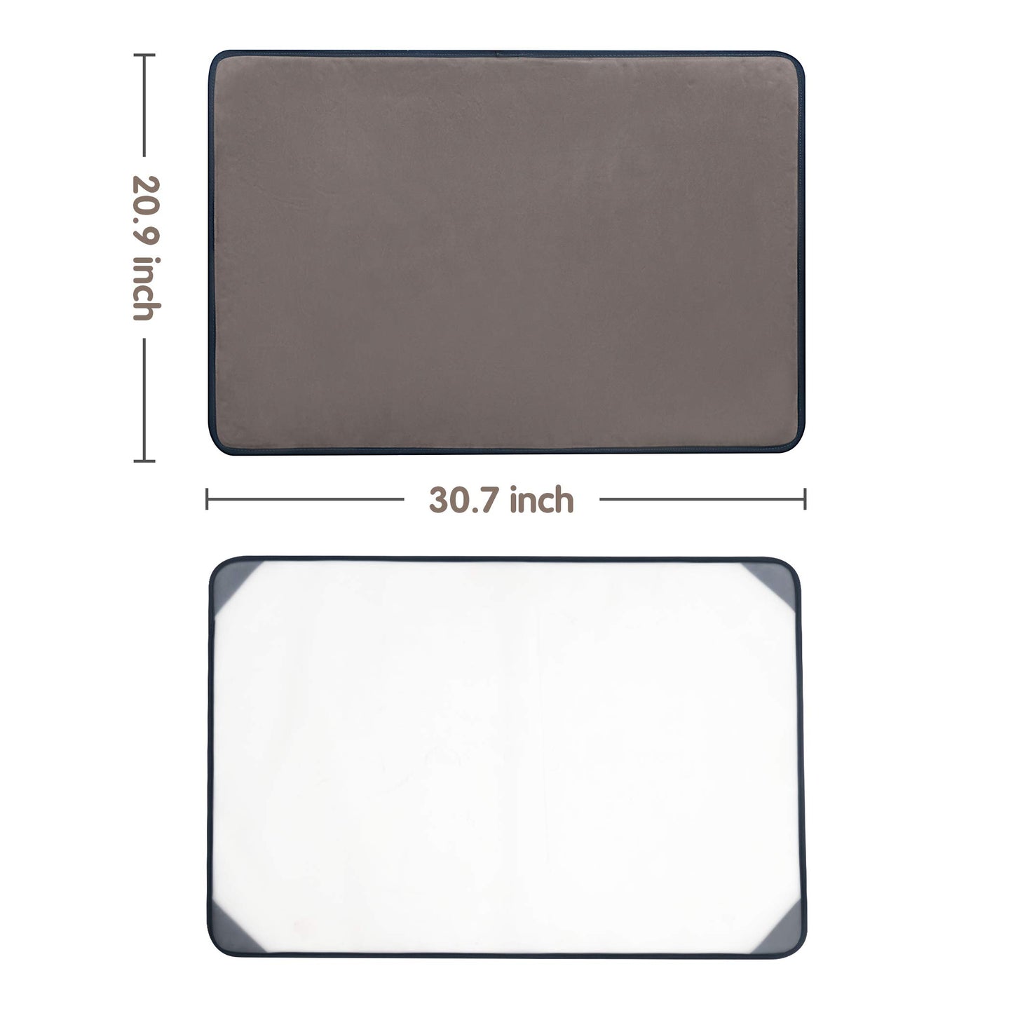 Tektalk Puzzle Board, portable puzzle mat with dustproof cover for puzzle storage, non-slip surface (gray, for up to 1000 pieces)
