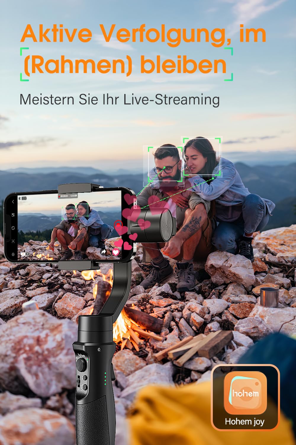 High smartphone gimbal stabilizer - stabilizer iSteady Mobile Plus 3-axis for video shooting with face/object tracking, 600° auto rotation, mobile gimbal for Android iPhone 15, 14, 13 PRO