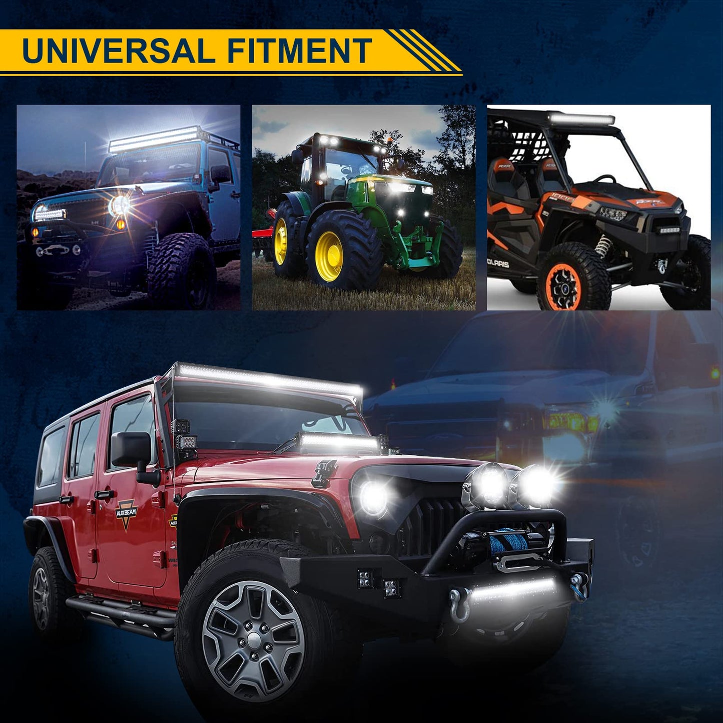 Willpower 28 inch LED work light bar 396W LED spotlight 12V 24V with wiring harness floodlight spotlight LED lightbar additional headlight for car off-road tractor SUV UTV ATV