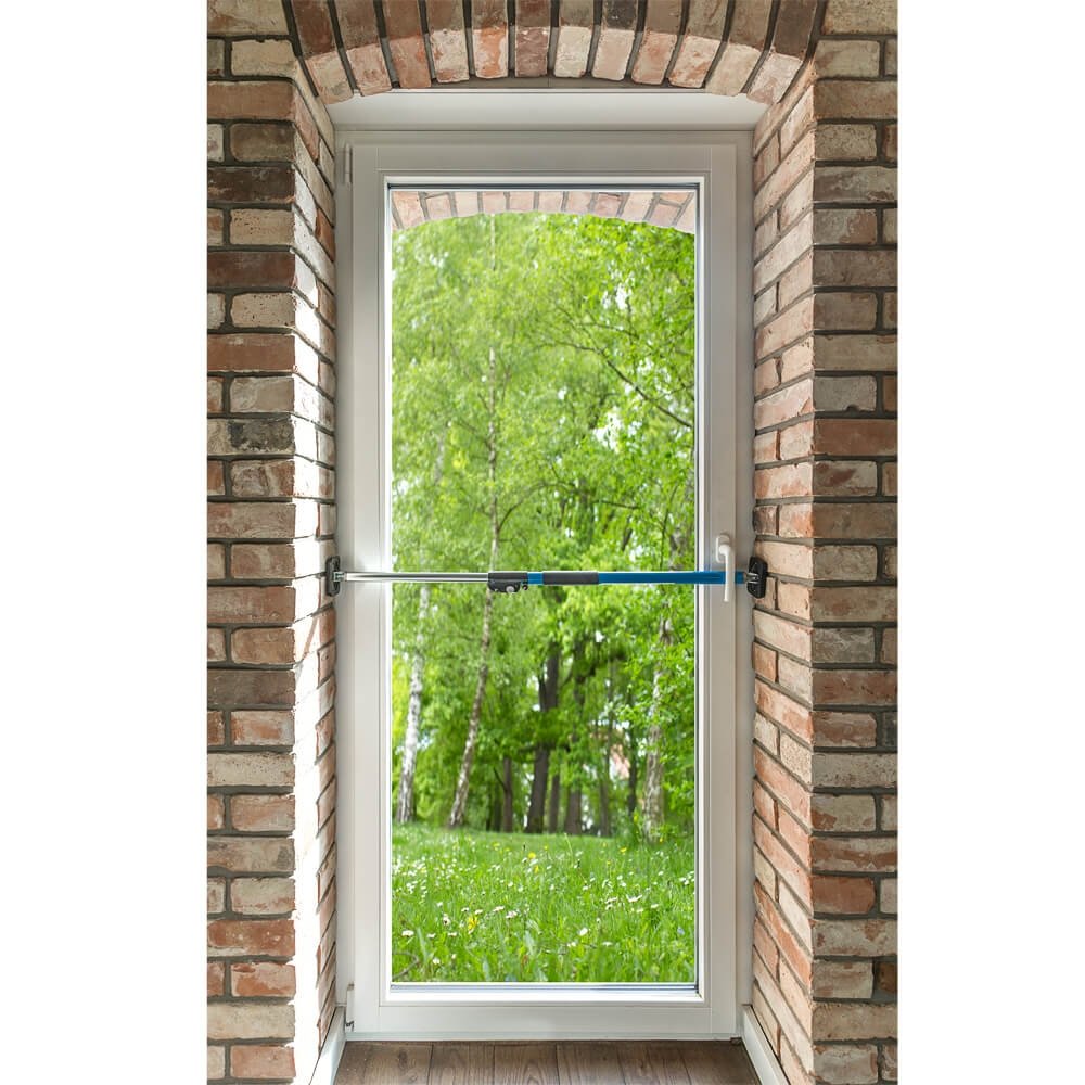 ALLEGRA security bar for window and door protection, burglary protection for windows and doors (1.6m - 2.9m, Blue)