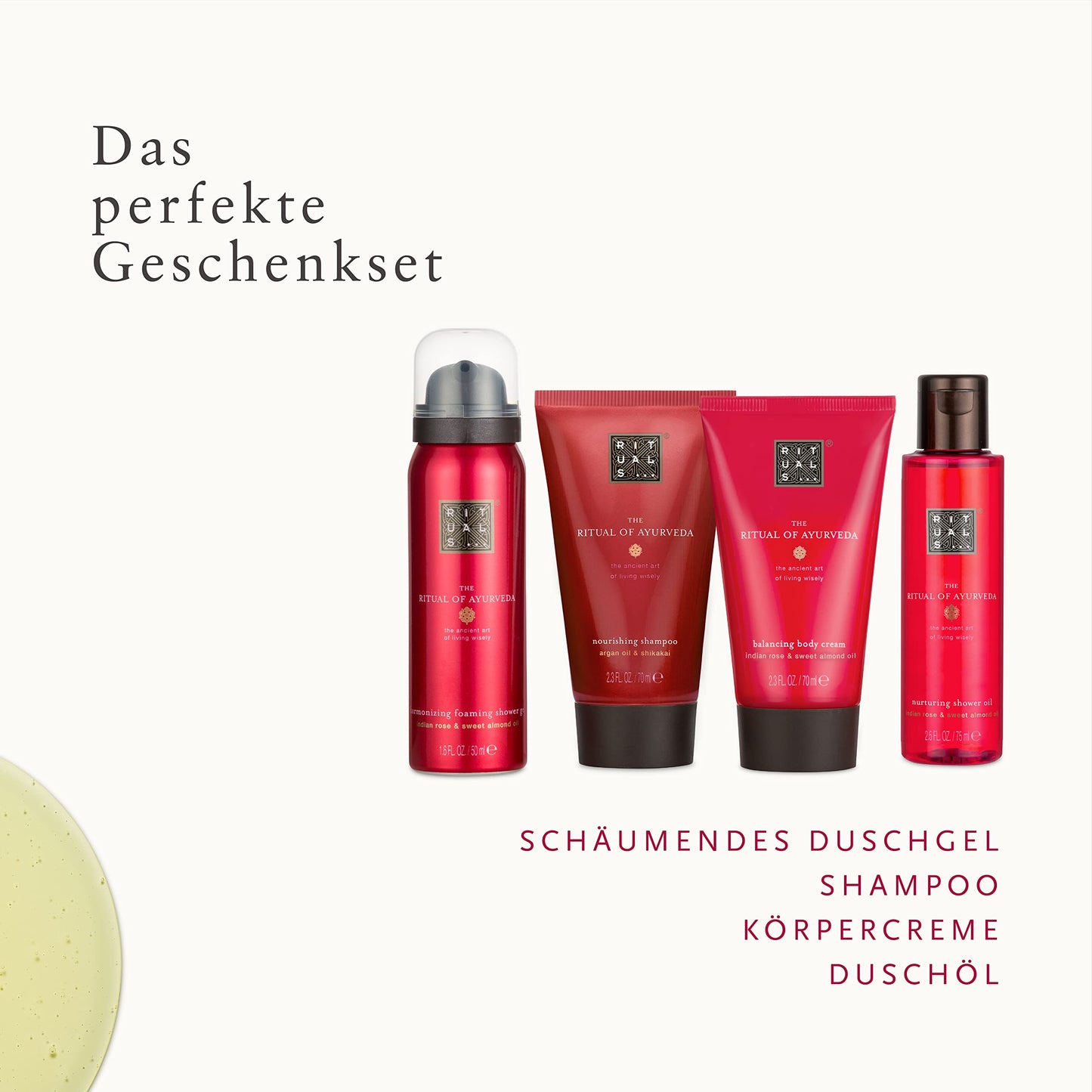 RITUALS gift set for women from The Ritual of Ayurveda, size S - with Indian Rose and Sweet Almond Oil - Calms and Nourishes.