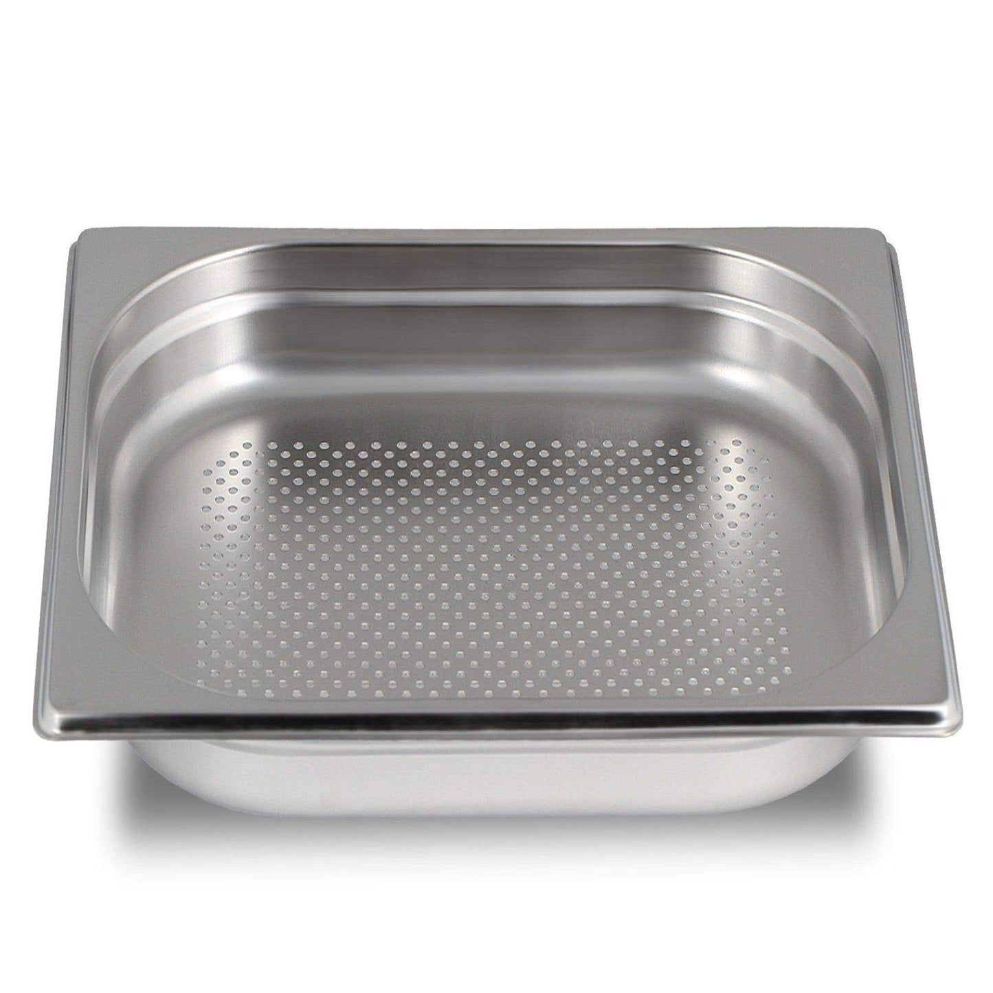 jokobela 2-piece GN container set :: 1x perforated / 1x non-perforated :: suitable for Gaggenau, Miele, and Siemens steam ovens (stainless steel, dishwasher safe, GN 2/3, W 32.5 x L 35.4 x 40mm deep)