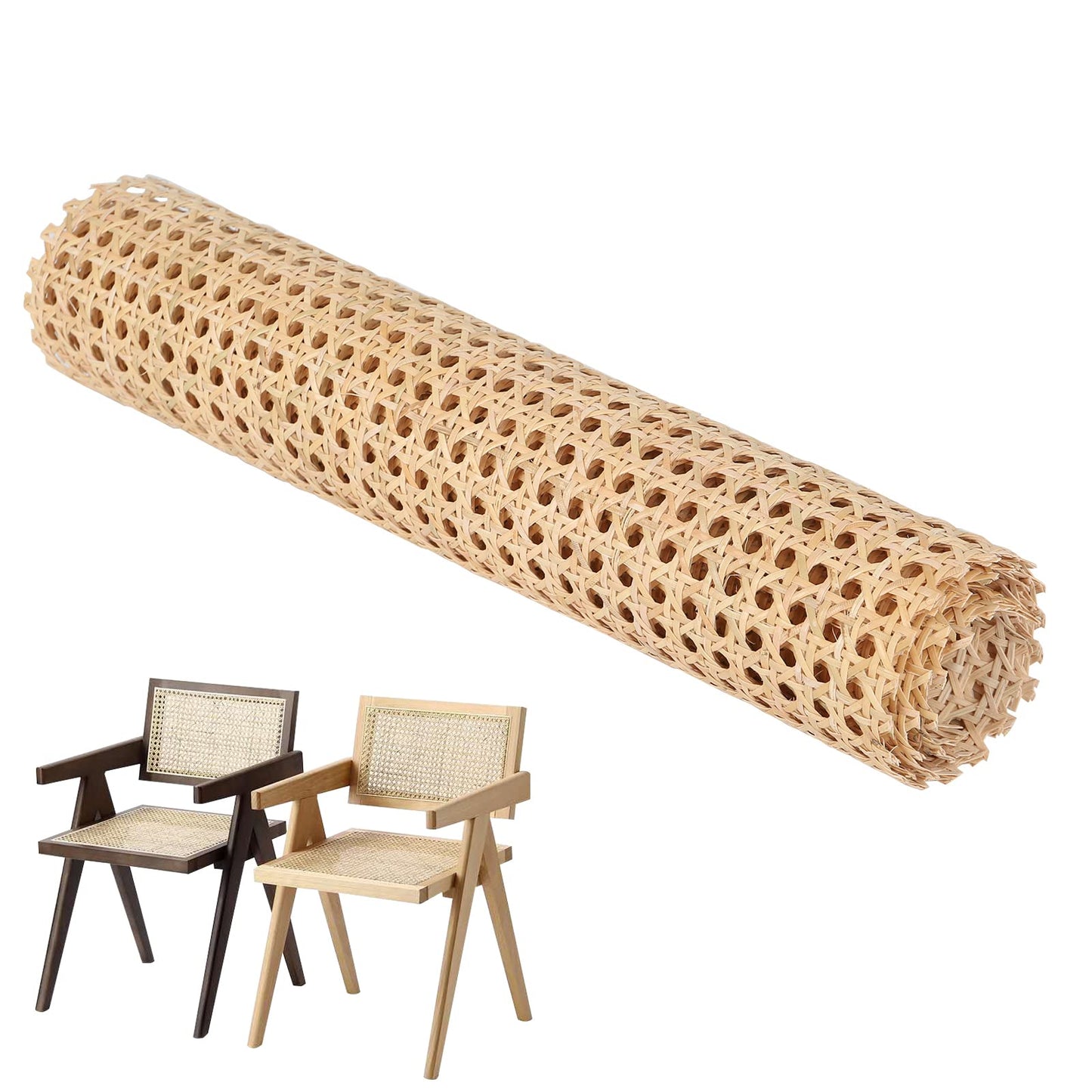 Viennese cane, mildew-resistant rattan strapping plastic rattan weave, waterproof handmade rattan craft furniture decoration, DIY hexagonal weave chair cane, cane webbing (40CM, 150CM)
