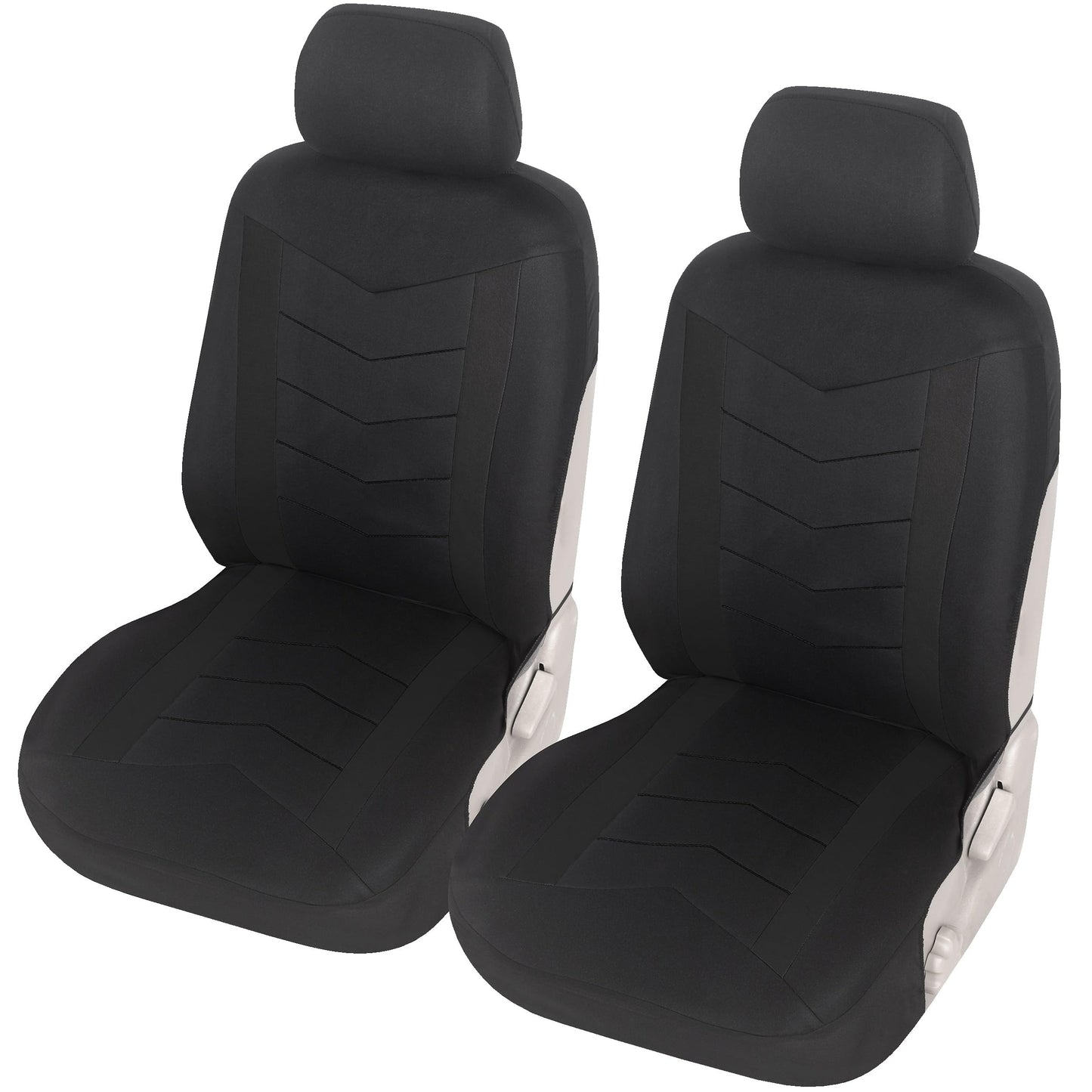 Upgrade4cars car seat covers set for the front seats in black | Car protectors universal black car seat cover for summer and winter | Car accessories for interior | Gifts for women and men