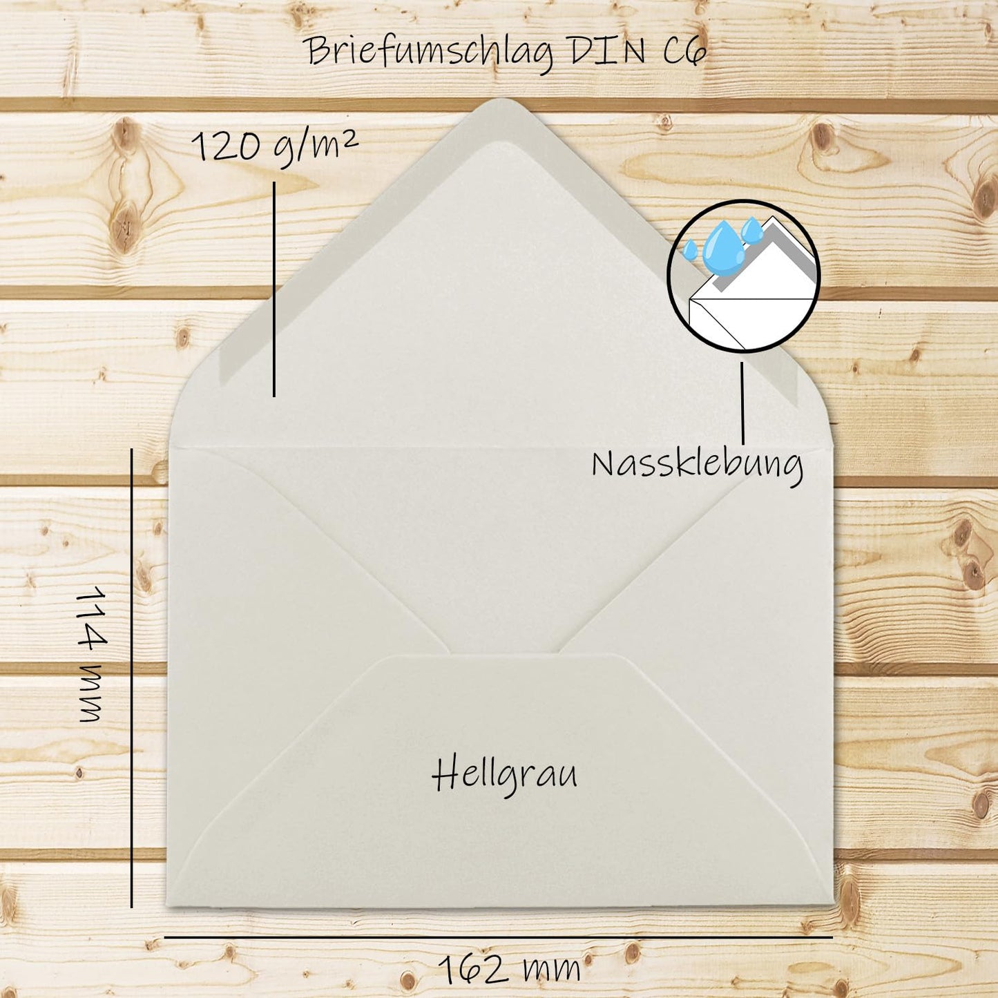 75x folding cards set A6/C6 with light grey envelopes - including inserts - 14.8 x 10.5 cm - premium quality - FarbenFroh