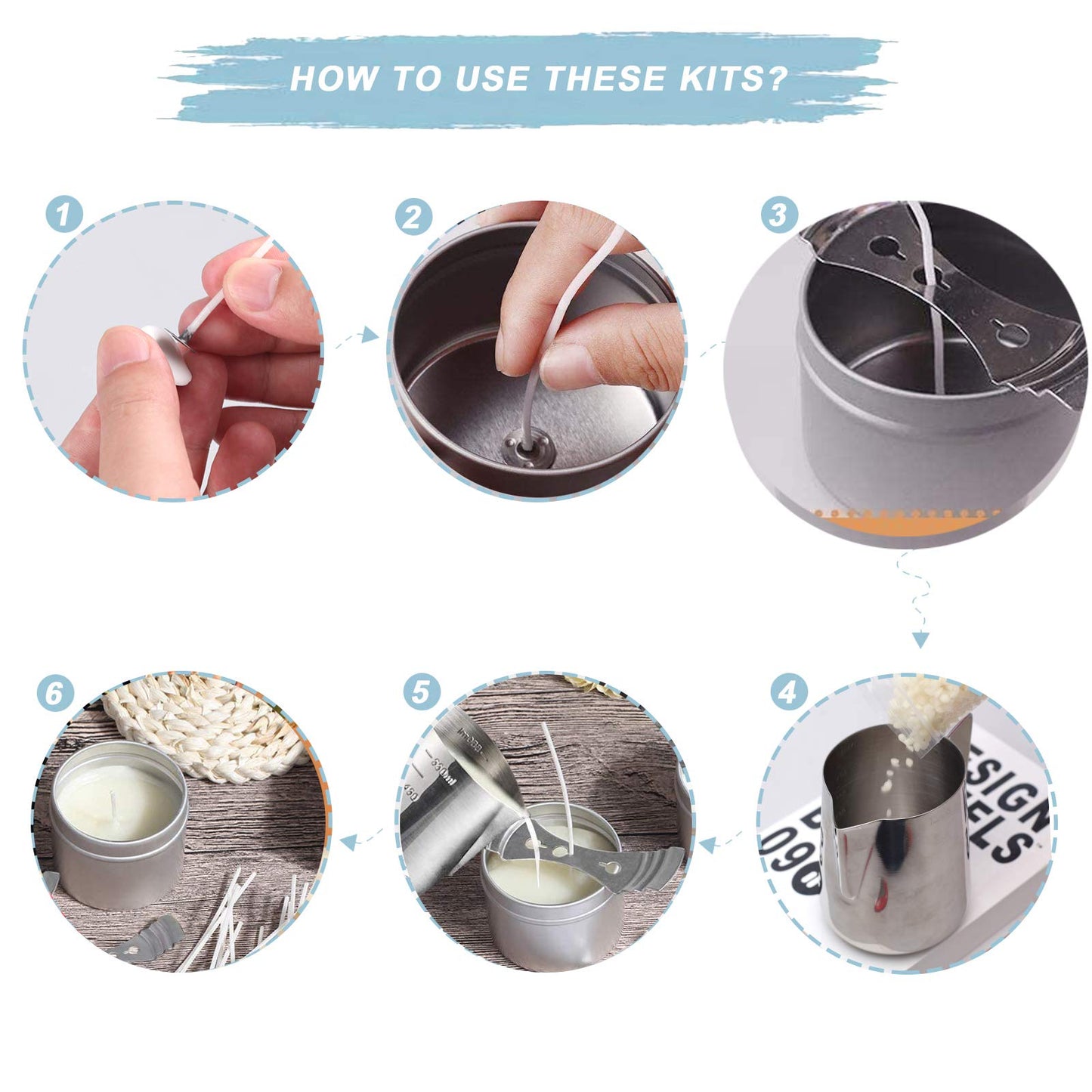 TEPENAR DIY candle making kit - Complete set with beeswax, stainless steel cup, jars, wicks & tools - Creative gift for Mother's Day.