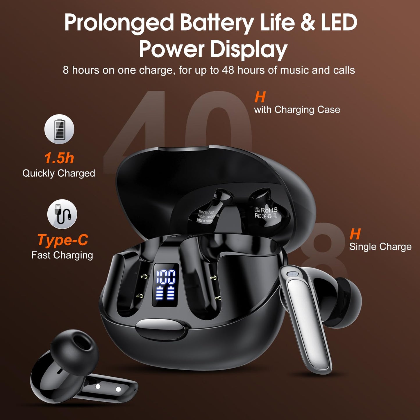 AI headphone translator, 3-in-1 language translator headphones 164 languages with app.