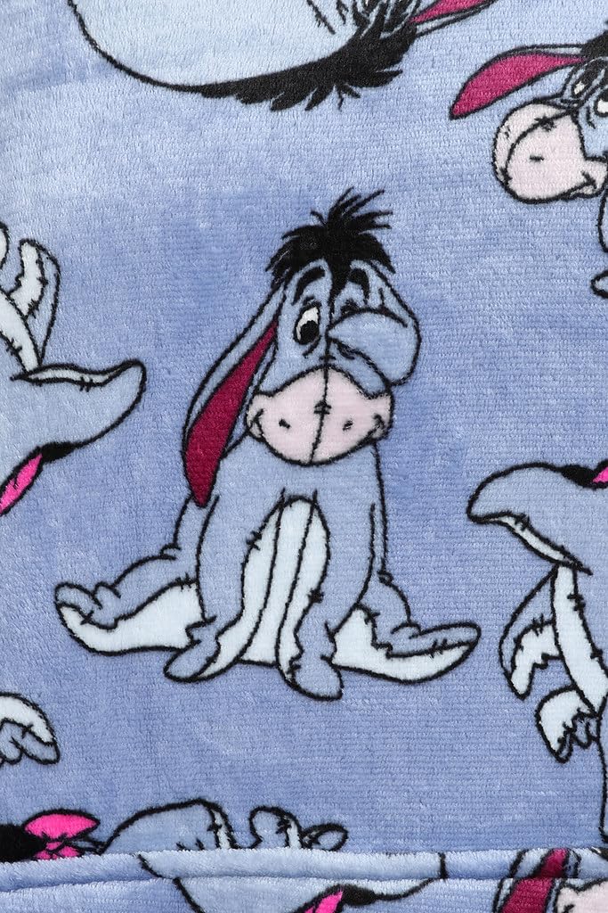 Disney Eeyore Women's Hoodie, Oversized Fleece Blanket, Blue, One Size
