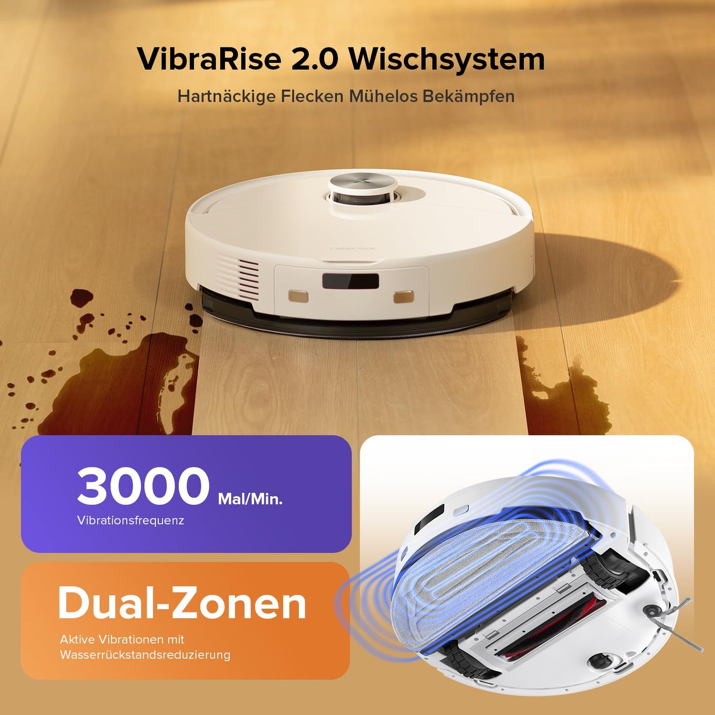 Roborock Q10 S5 robot vacuum with mopping function, 10,000 Pa HyperForce suction power, Dual Anti-Tangle System, Auto Lifting Mopping, ideal for pet hair, carpets, hard floors (White)
