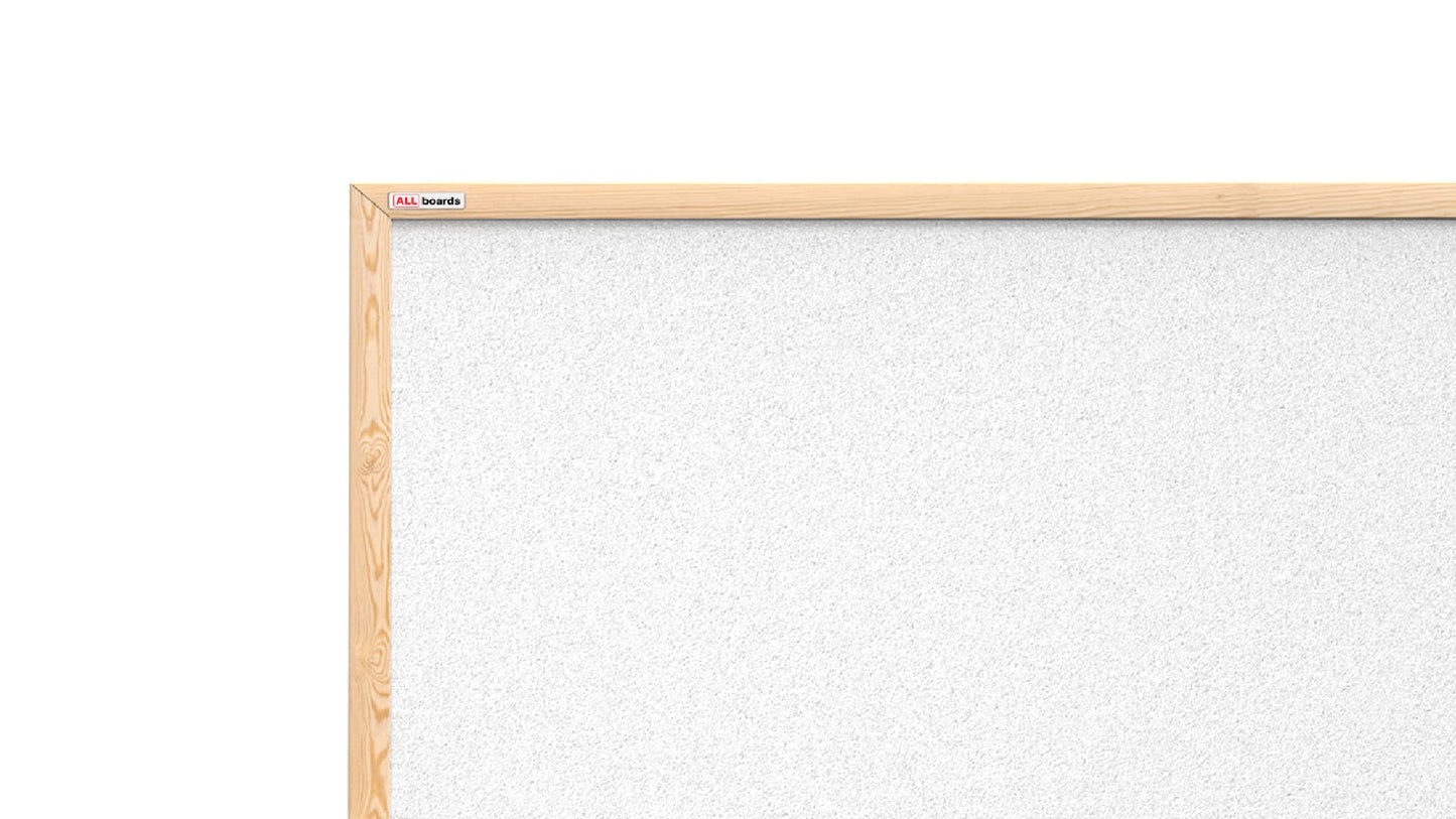 ALLboards White Pinboard with wooden frame 90x60cm Cork board Cork wall Pin board Cork