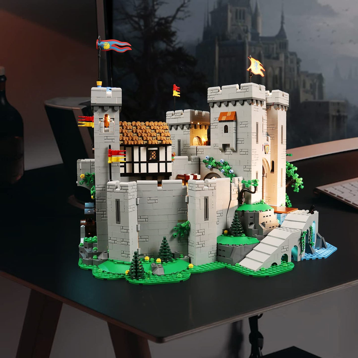 LED Light Set Compatible with Lego Lion Knight Castle, LED Lighting Set for 10305 Lion Knight Castle, DIY creative toy decoration lights (Bricks not included) - Standard Version