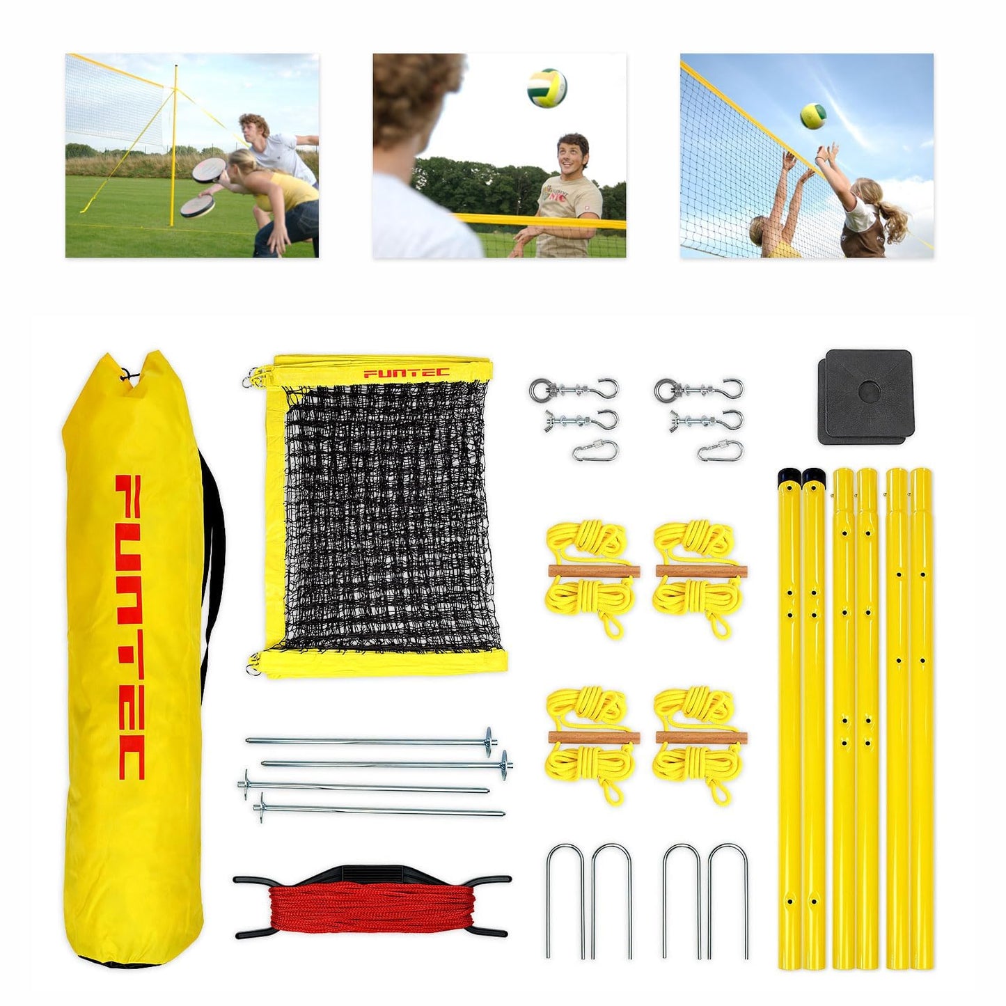 Funtec Fun Sports Set - Beach volleyball and multi-sport set