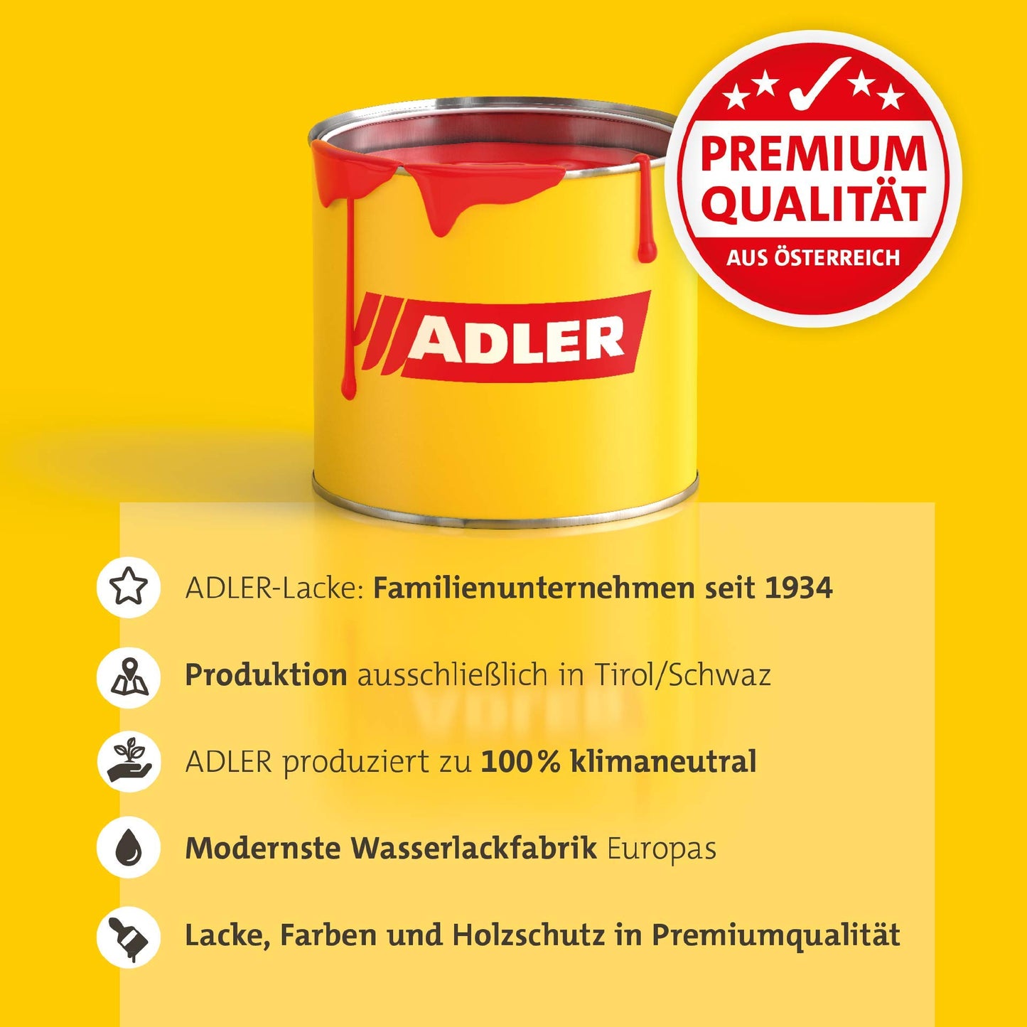 ADLER Interior Stain W10 750ml White eco-friendly wood stain for indoor use water-based interior stain