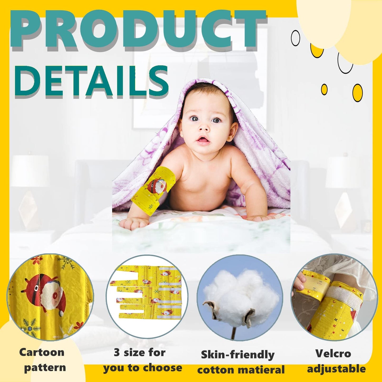 Thumb Sucking Stop for Kids (Ages 1-7) Stop Finger Sucking Prevent Hand-to-Face Habits Thumb Guard for Toddlers and Kids Thumb Sucking Glove (Small (2pcs))
