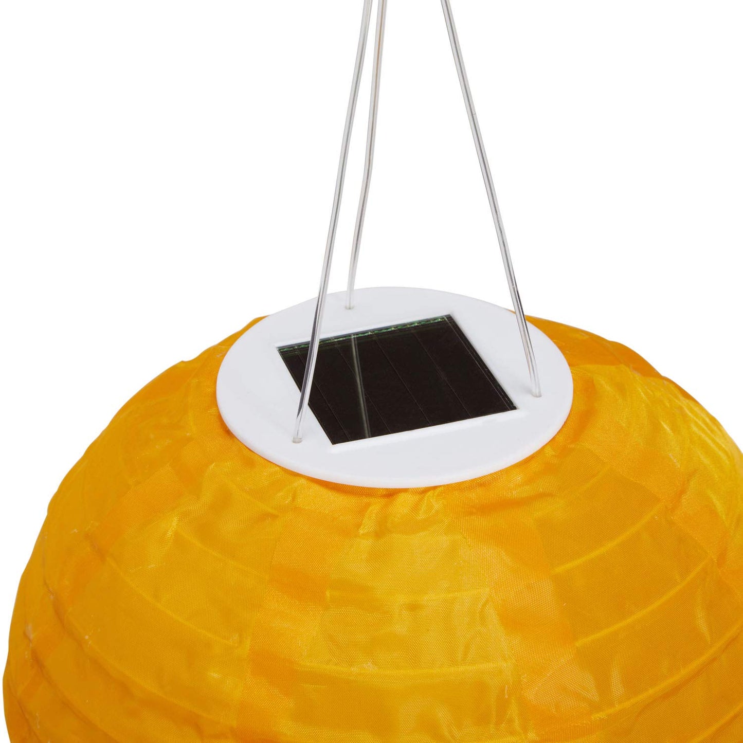 Lights4fun 1x 3 pack Lucena Solar Lantern Cream, Yellow & Pink - LED solar lamp hanging lanterns garden, balcony & terrace - decorative garden light summer party, weatherproof lighting IP44 20cm diameter