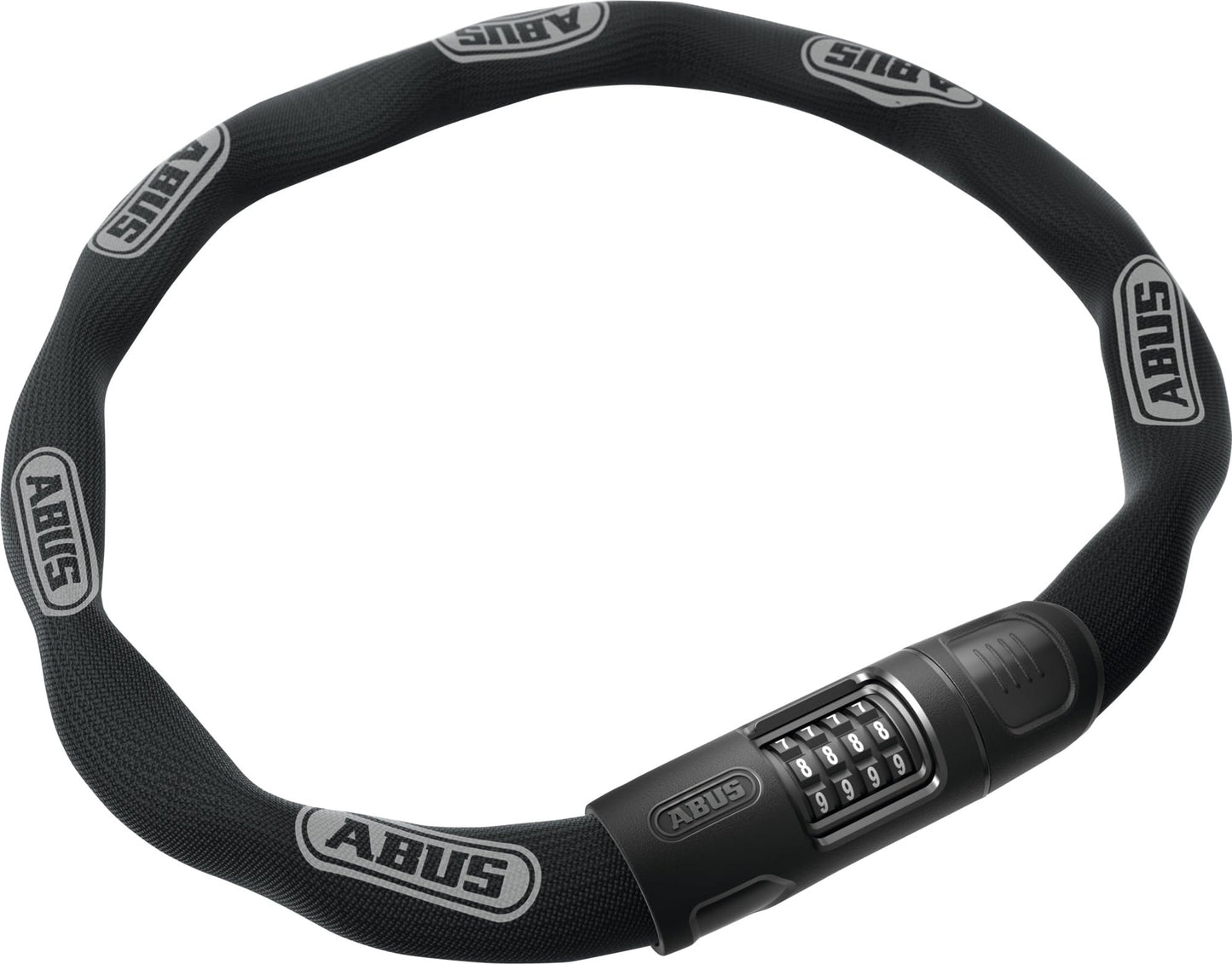 ABUS Chain Lock 8808C - sturdy combination lock made of specially hardened steel - easily readable numbers with cover - ABUS security level 9 - 110 cm - Black