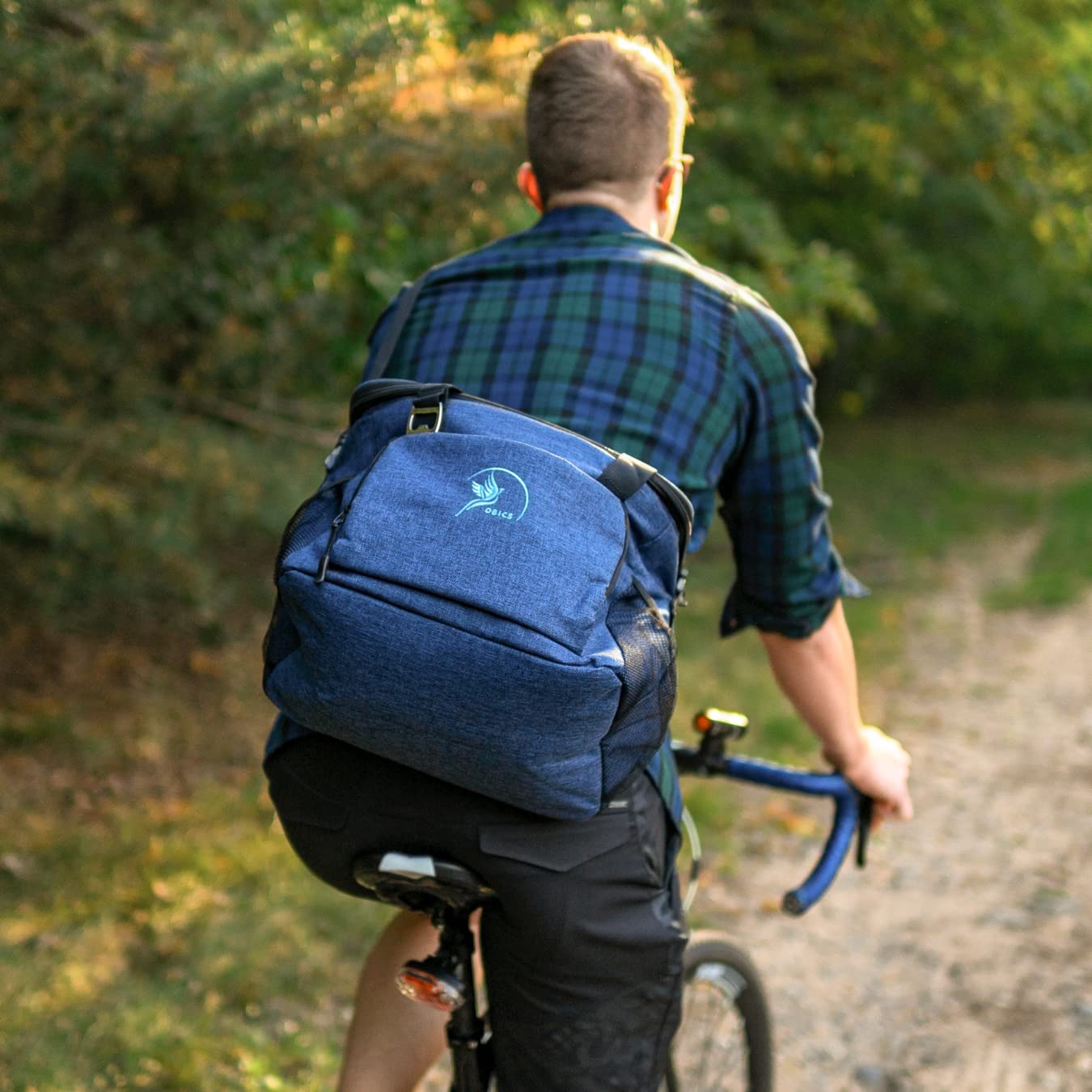 Obic's small 20l cooler bag with cool pack, foldable lunch box - thermal insulated picnic bag in blue for beach, work, car & lunch - insulated food bag for on the go.