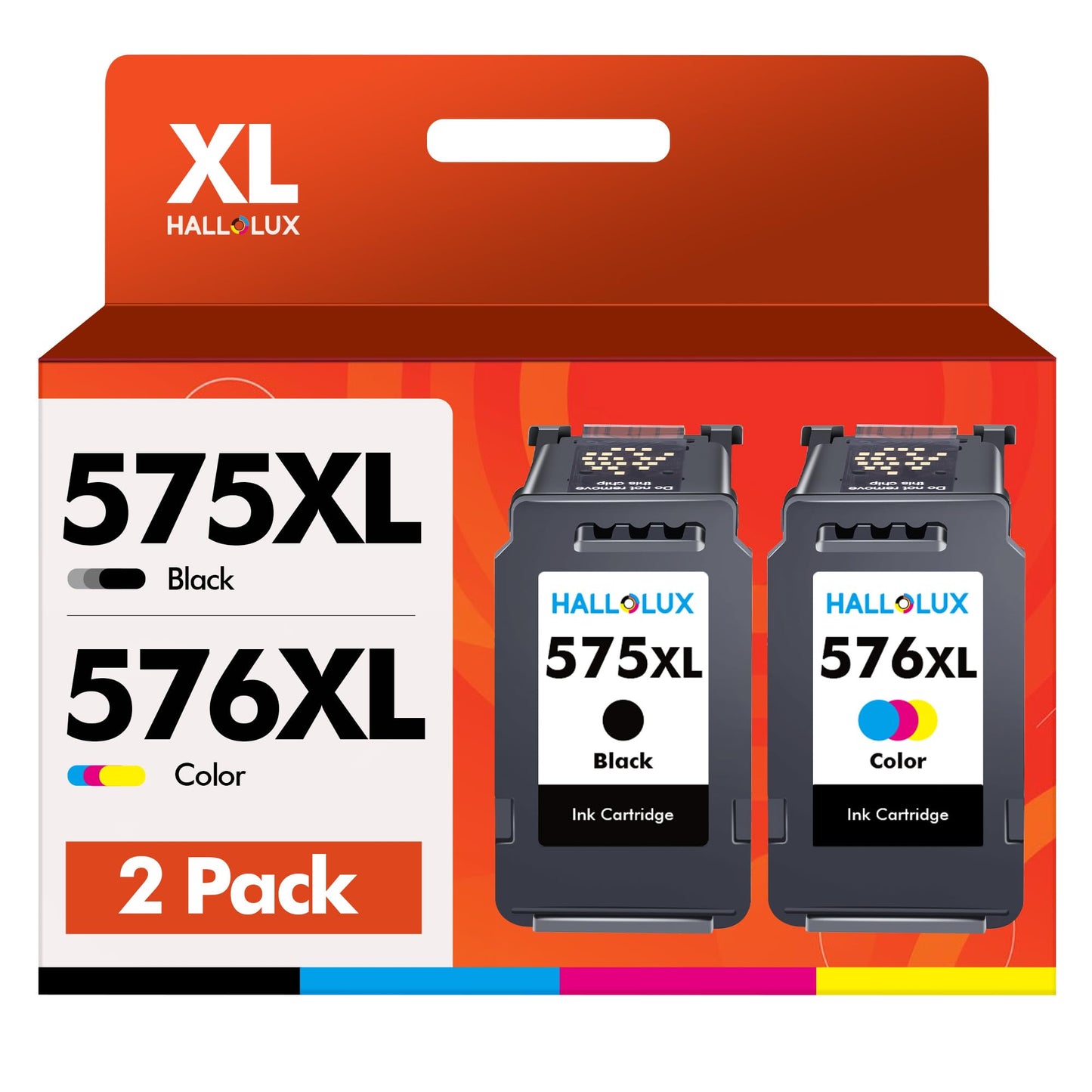 PG-575XL CL-576XL Multipack Remanufactured for Canon printer cartridges 575 576 for PIXMA TS3550i TR4755i TR4750i TS3551i TR4751i TS3750i TS3751i TS3752i TR4756i (575 Black, 576 Color)