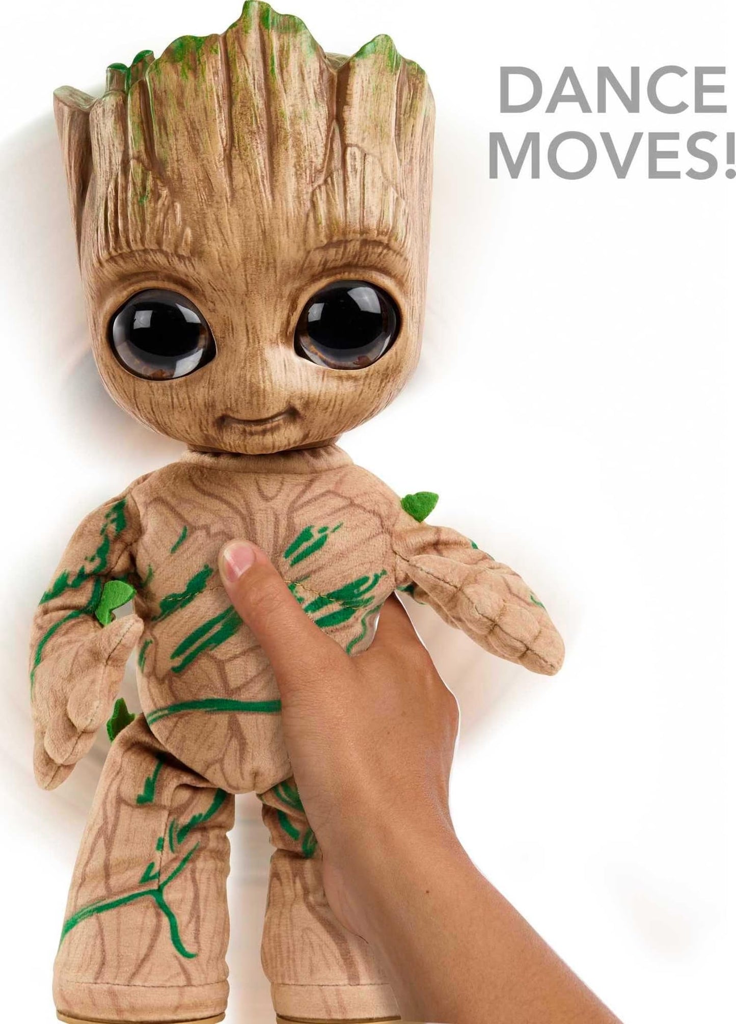 Mattel Marvel plush figure Dancing and Talking Groovin' Groot from the Disney+ series "I am Groot", soft toy for gift or collectors, HJM23