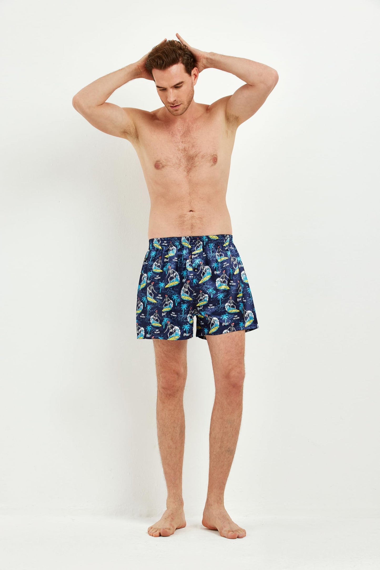 JupiterSecret Men's Satin Boxer Shorts Pack Underwear, Silk Feeling Sleep Shorts with Elastic Waistband