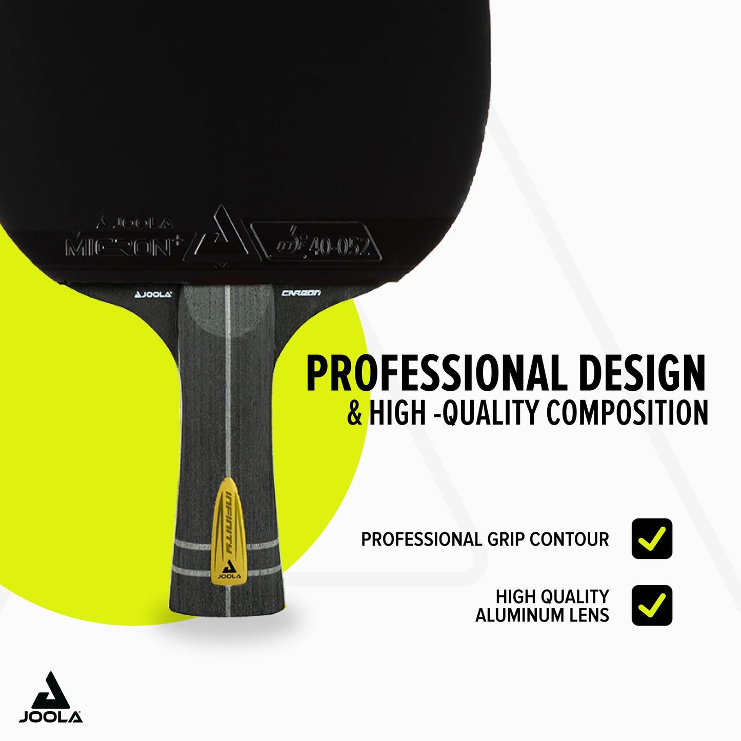 JOOLA Pro Table Tennis Racket Infinity Carbon, ITTF approved competition racket, 29.5 x 18 x 3.5 cm, Black
