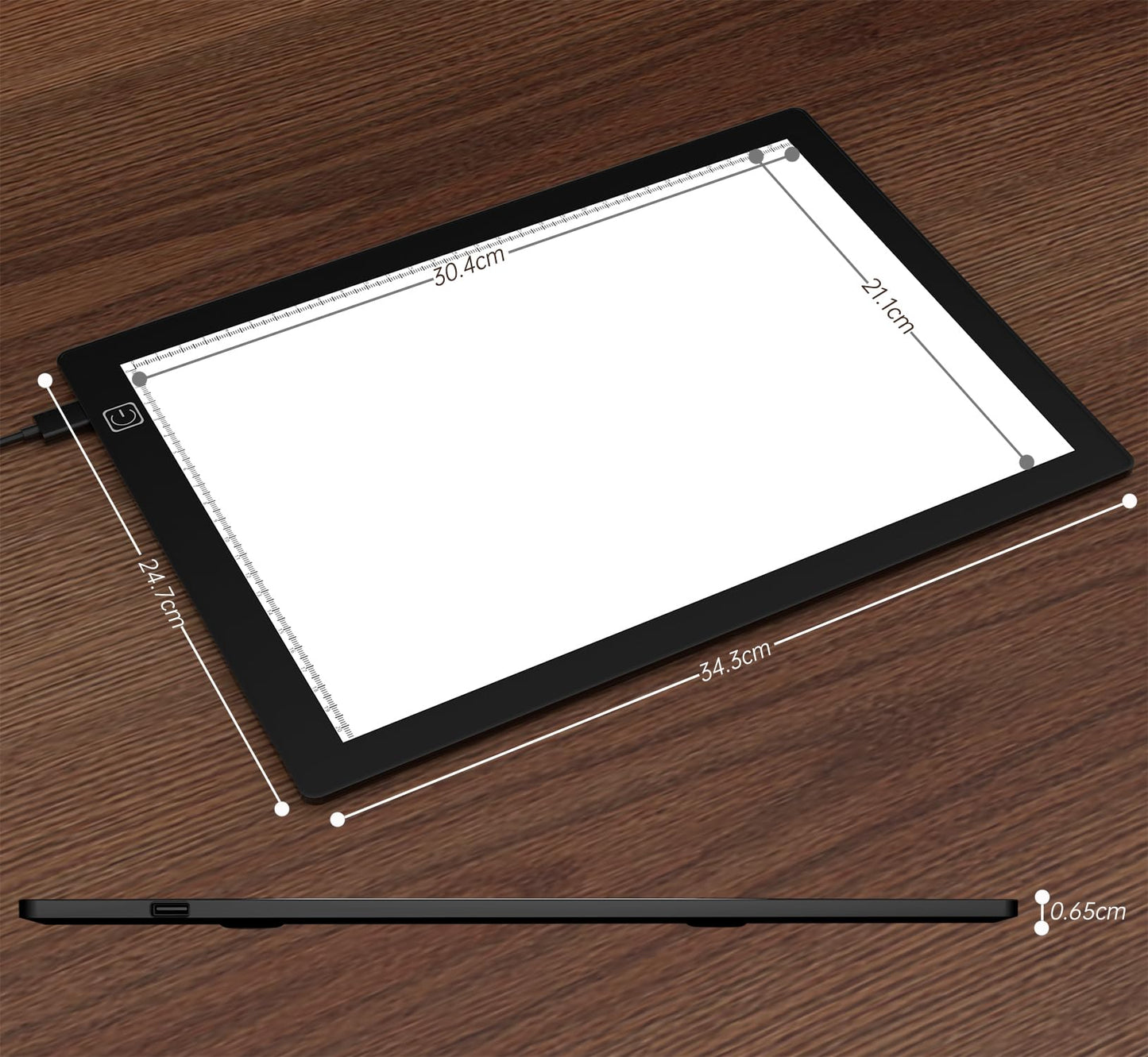 Slide Scanner Ultra-thin Dimmable LED Light Pad - 5600K - 30 x 21 centimeters - Backlight for Converting 35mm Slide and Negative to Digital Image