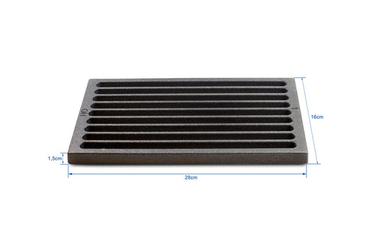 GRILLROSTPROFI Fire grate - charcoal grate - ash grate - chimney grate 16 x 28 cm, the original made of solid cast iron.