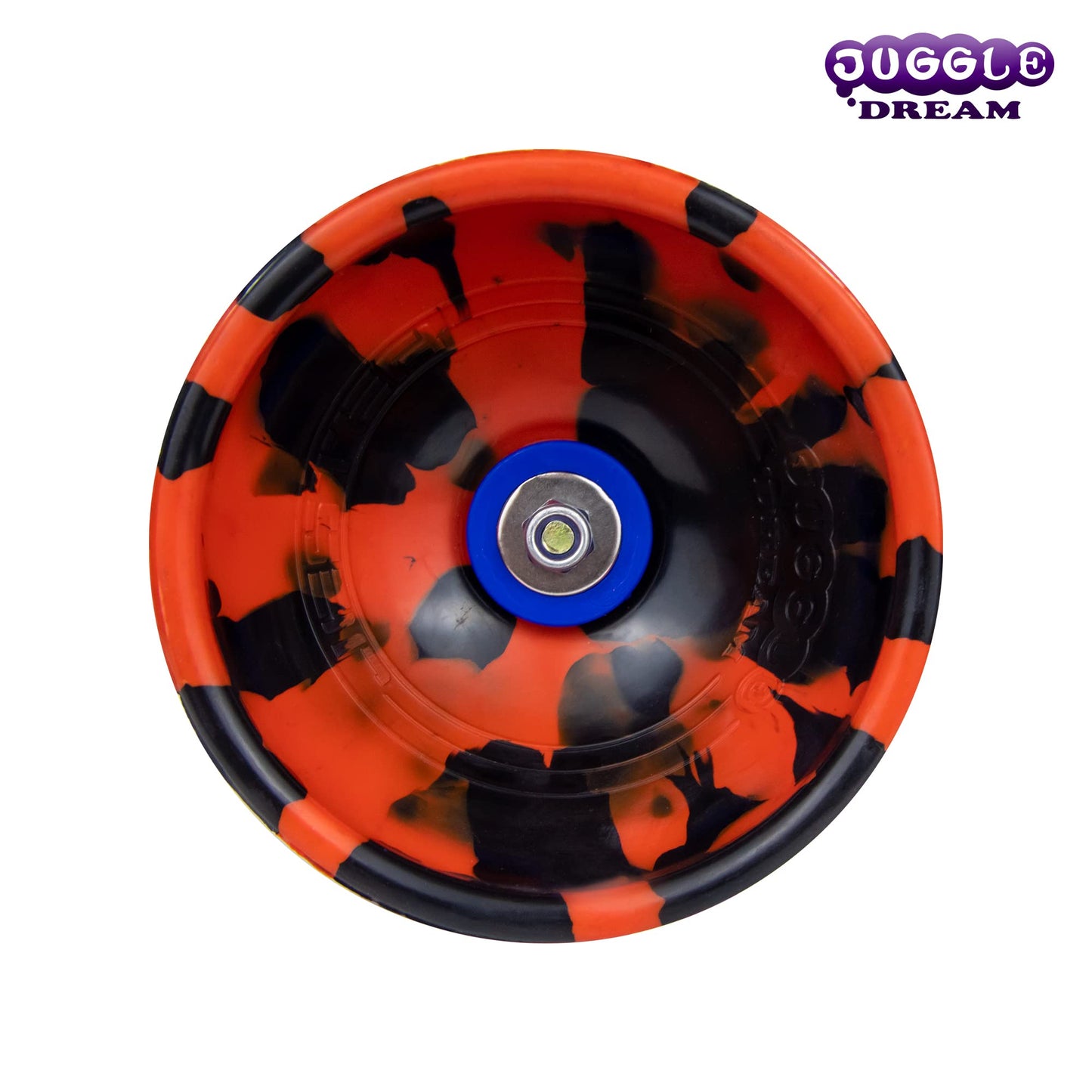 Juggle Dream Jester Diabolo Set - Fixed axle professional diabolo with Superglass handsticks, online instructional video - Juggling toy (Black/Red)