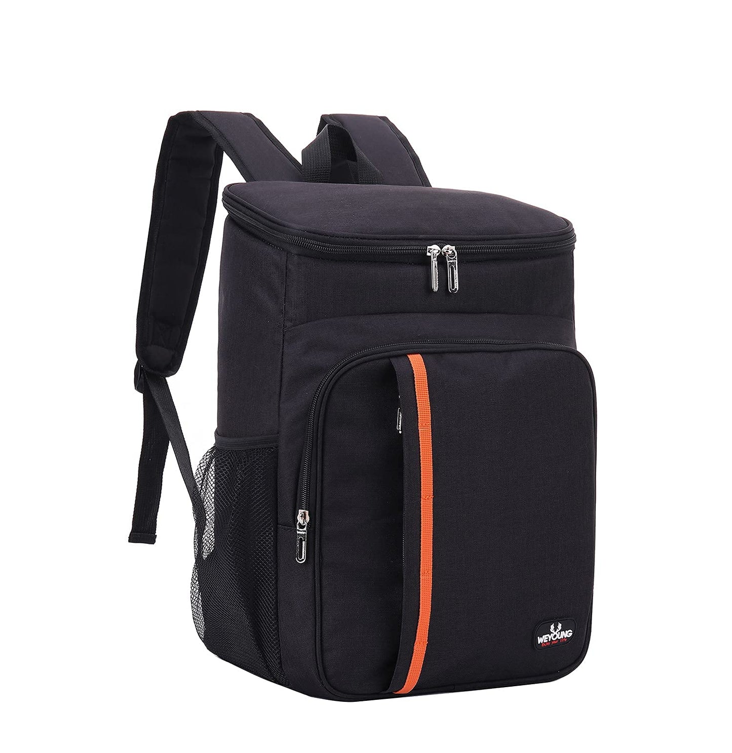 MCXKJ 22L Cooler Backpack Picnic Bag, Large Insulated Cooler Bag for Men and Women for Beach, Picnic, Camping, BBQ, Hiking Meals and Drinks (Black)