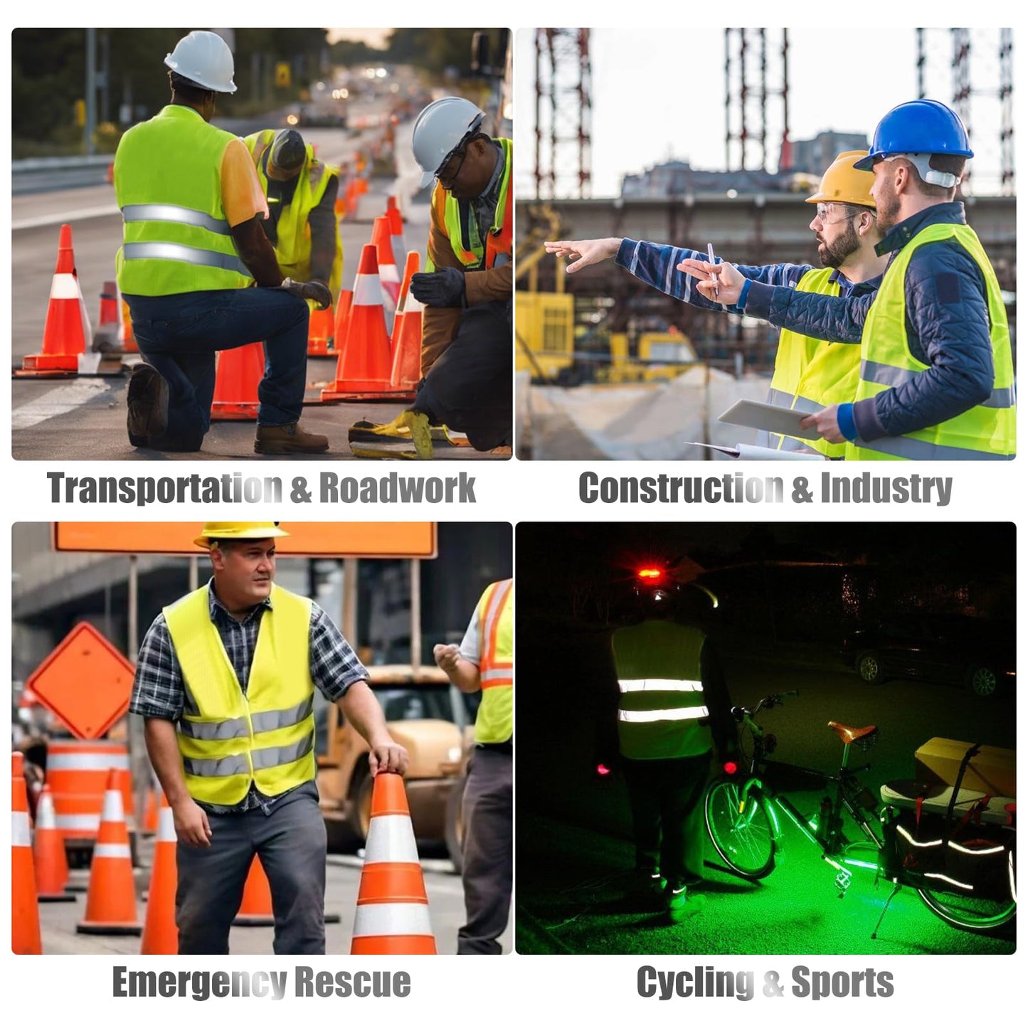 YSWOVUO warning vests for cars 8 pieces, valid throughout Europe according to EN ISO 20471, adult warning safety vest, yellow safety vest for cars, emergency vest for men and women.