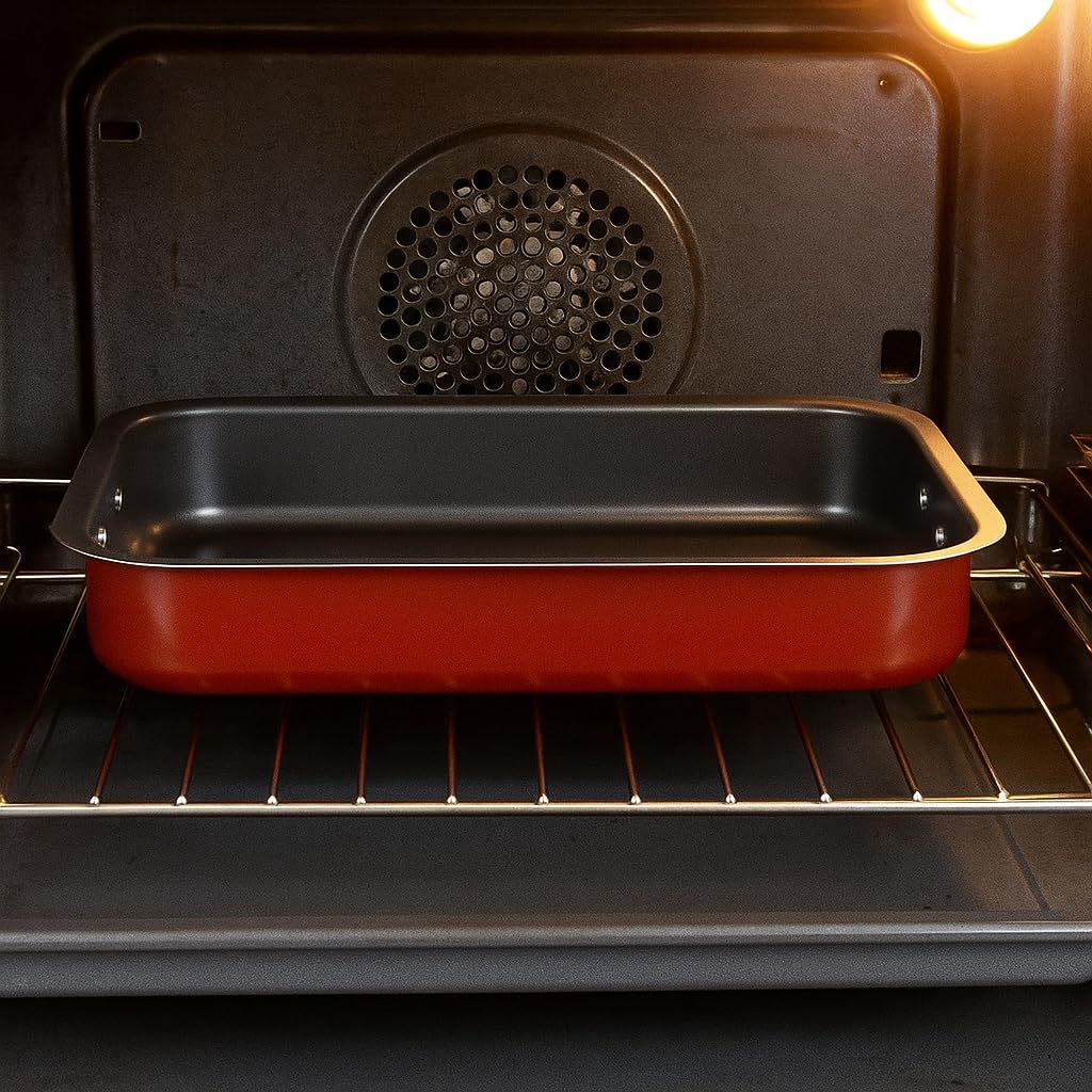 Space Home - Professional Non-Stick Baking Sheet Set - Casserole Dish - Large Casserole Dish - Lasagna Casserole Dish - Lasagna Pan - Baking Pans - Cake Pan - 3-Piece Set - Double Non-Stick Coating