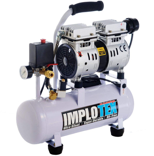 IMPLOTEX 480W Silent Whisper Compressor Air Compressor only 48dB quiet oil-free whisper Compressor Compressor (480W 9 liters without accessories)