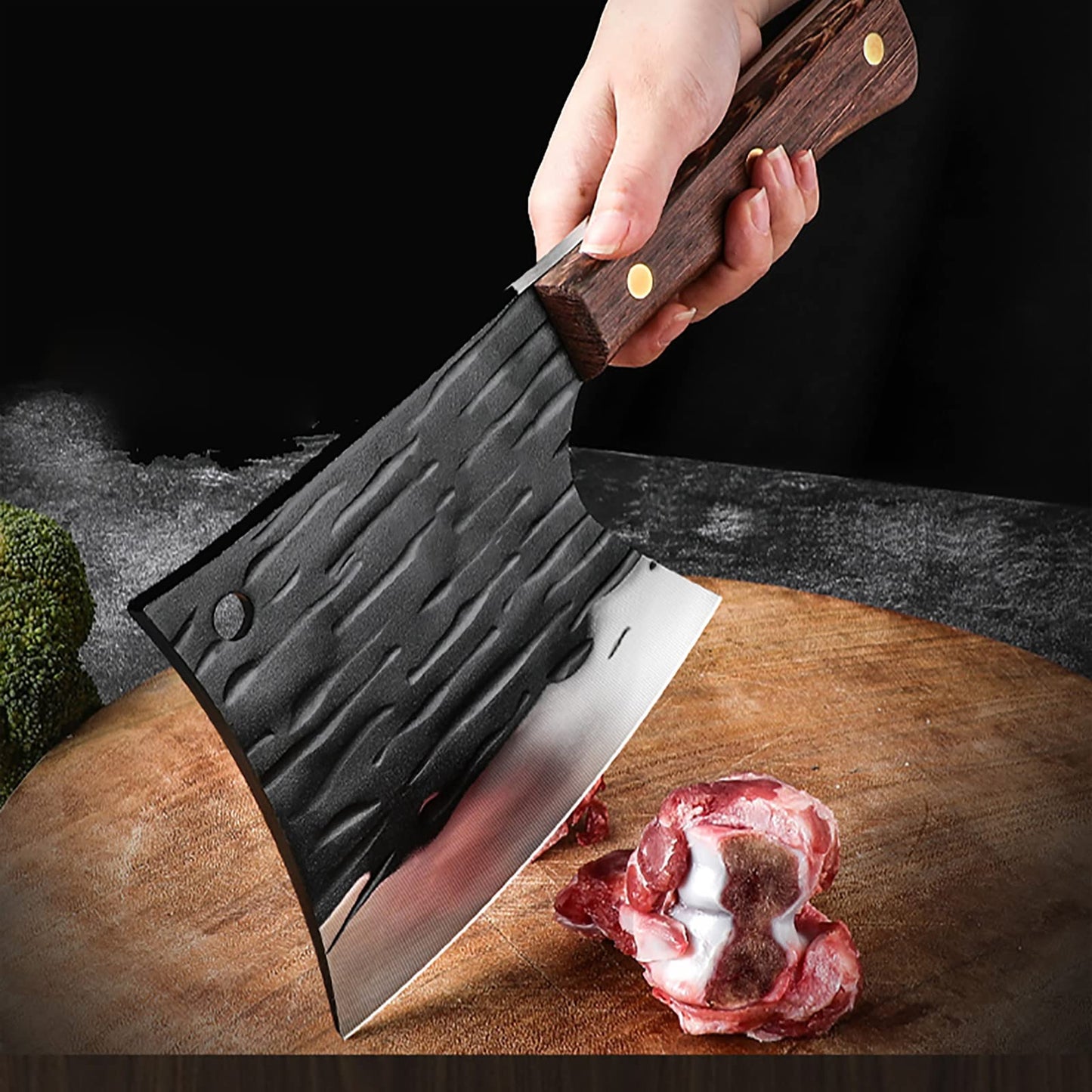 Omesio kitchen cleaver chopping knife bone cleaver bone knife bone saw chef's knife, for chopping bones.