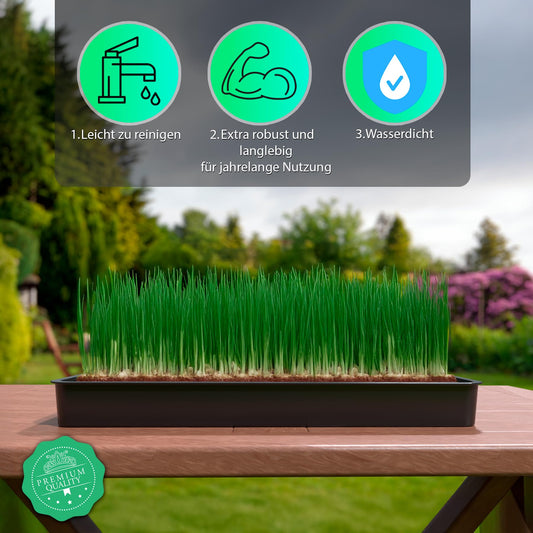 BigDean multipurpose tray 60x60x7cm is perfect as a grill grate tray, litter tray, or mortar tray - high-quality plastic tray