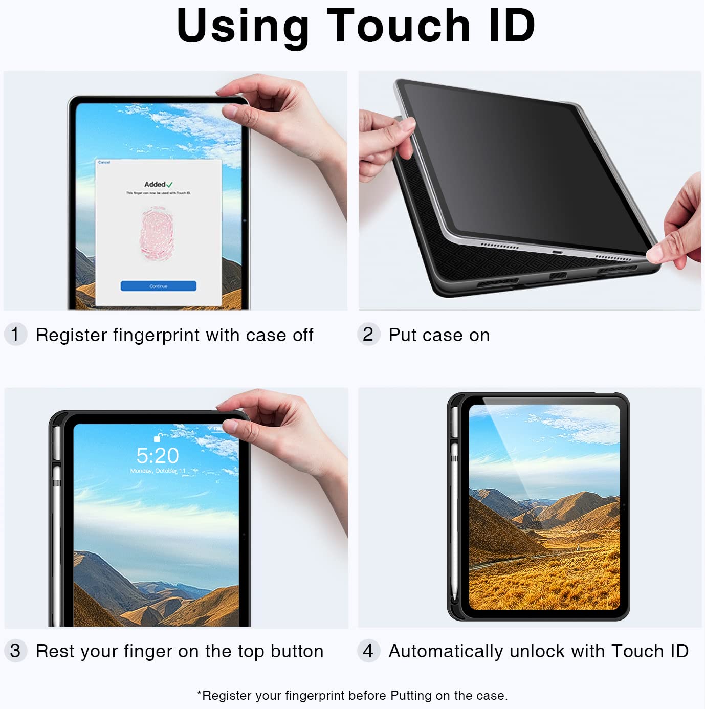 Antbox case for iPad (A16) 11th generation 2025 11-inch/iPad 10th generation 2022 10.9-inch with pencil holder Pencil Holder Auto Sleep/Wake Function PU Leather Cover Protective Case (Black)