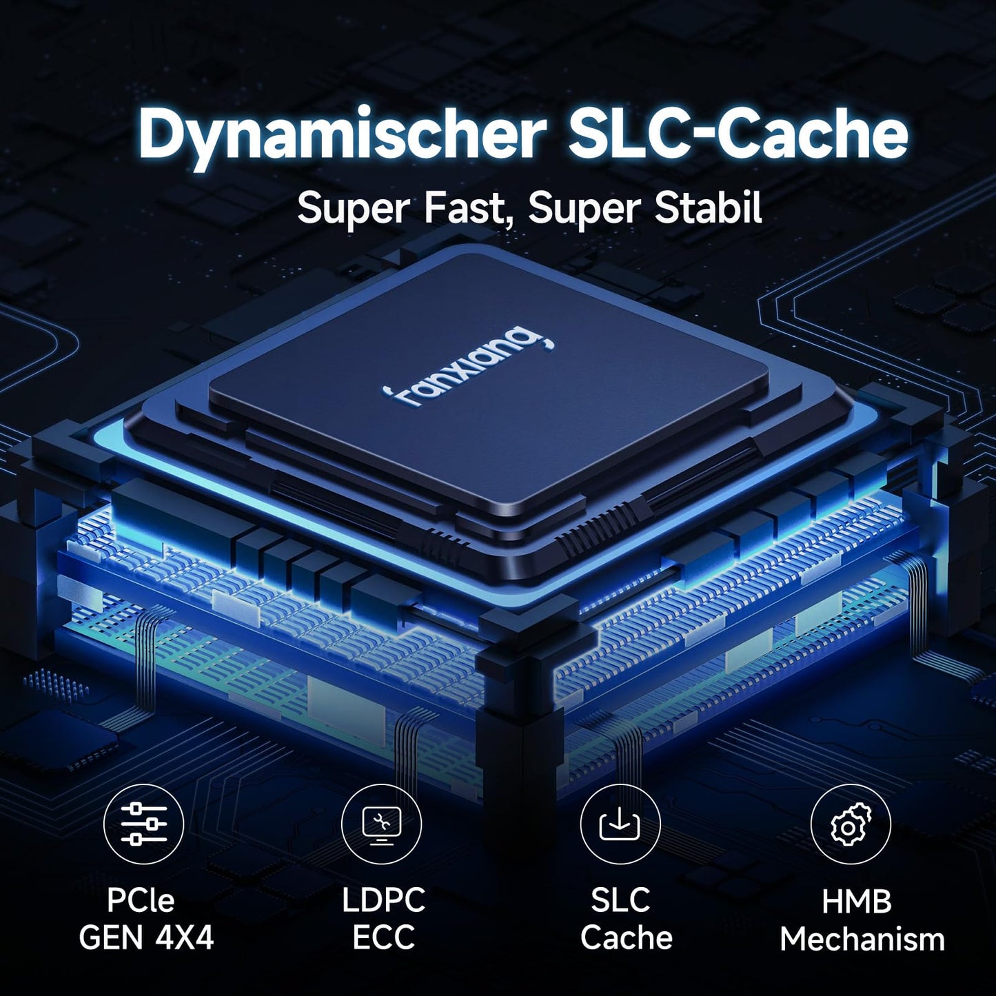 NVMe SSD M.2 2280 2TB Internal Solid State Drive with Heat Sink PCIe 4.0, 5000MB/s Read, 4500MB/s Write, for Gaming, Video Editing, Compatible with Desktop, Gaming Console (S660)