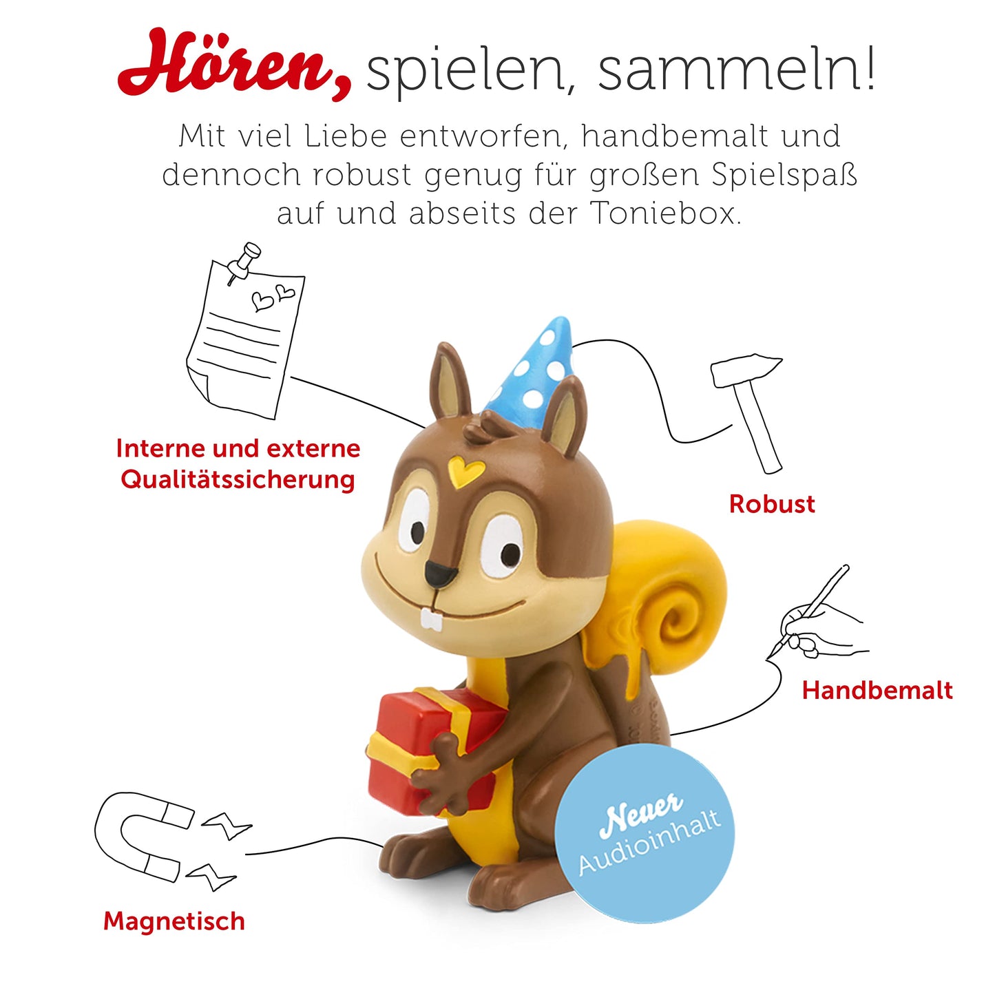 Tonies audio characters for Toniebox, Favorite Children's Songs - Birthday Songs, Children's songs for kids aged 3 and up, Playtime approximately 60 minutes