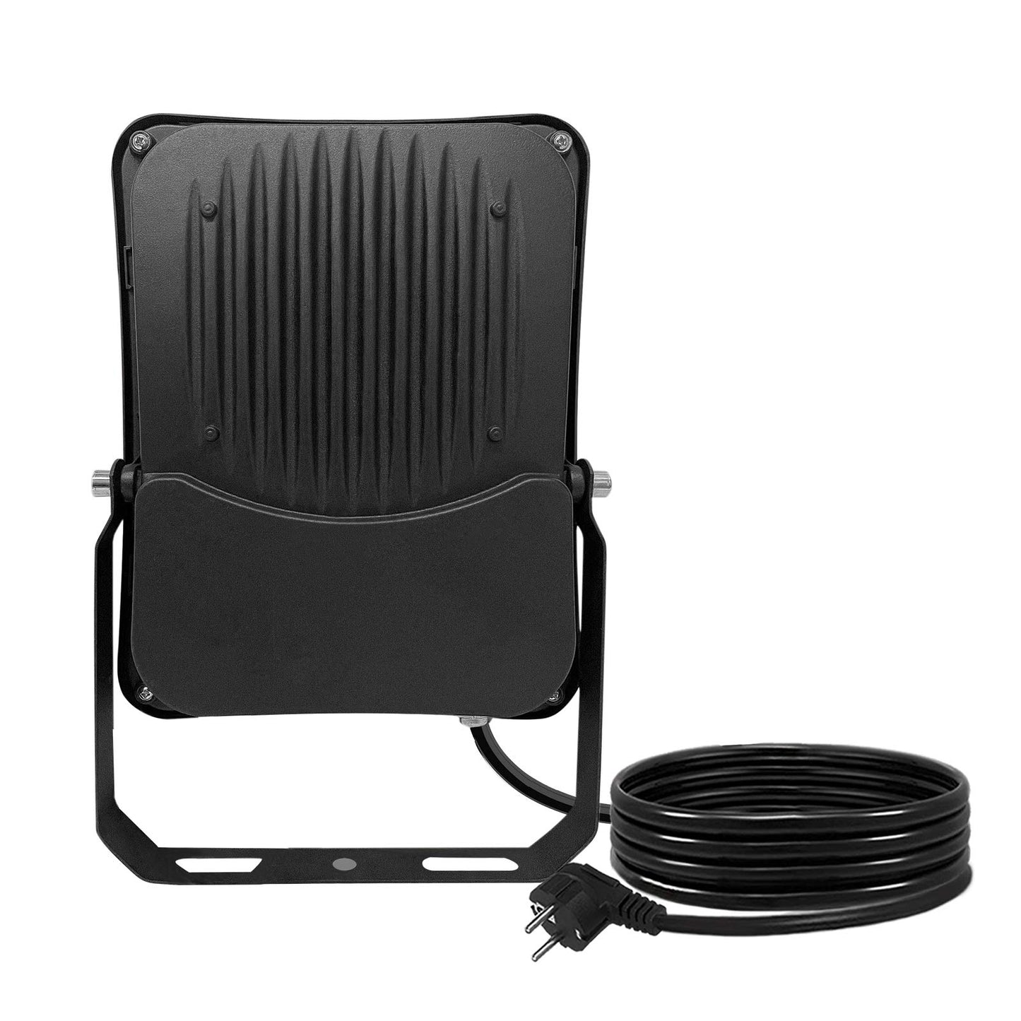 LZQ 2x 100W LED Floodlights Super bright IP66 Waterproof LED Floodlight 6000 Kelvin Cold White Outdoor Spotlight Floodlight Spotlight Light with 150cm Yellow Telescopic Tripod for LED Floodlights