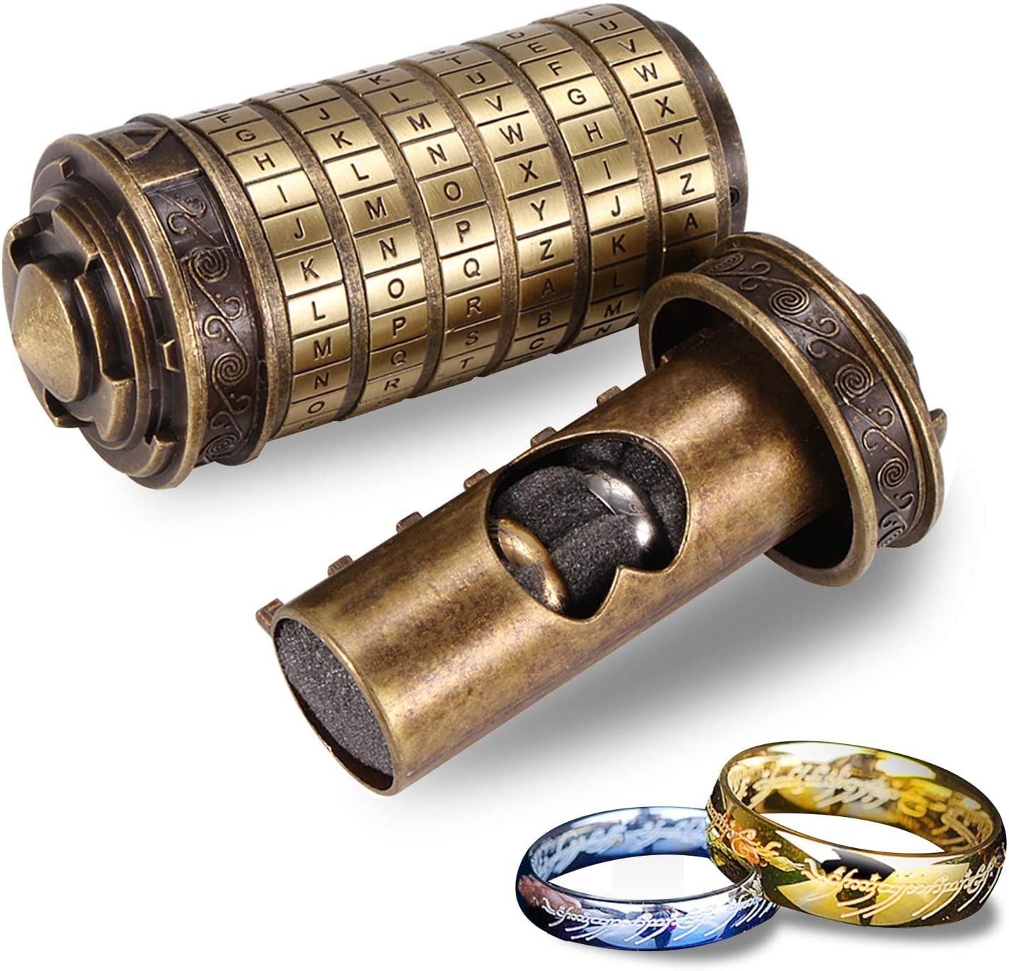 Da Vinci Code Cryptex Valentine's Day gifts for men women them him lock letter password code mini cryptex lock romantic birthday