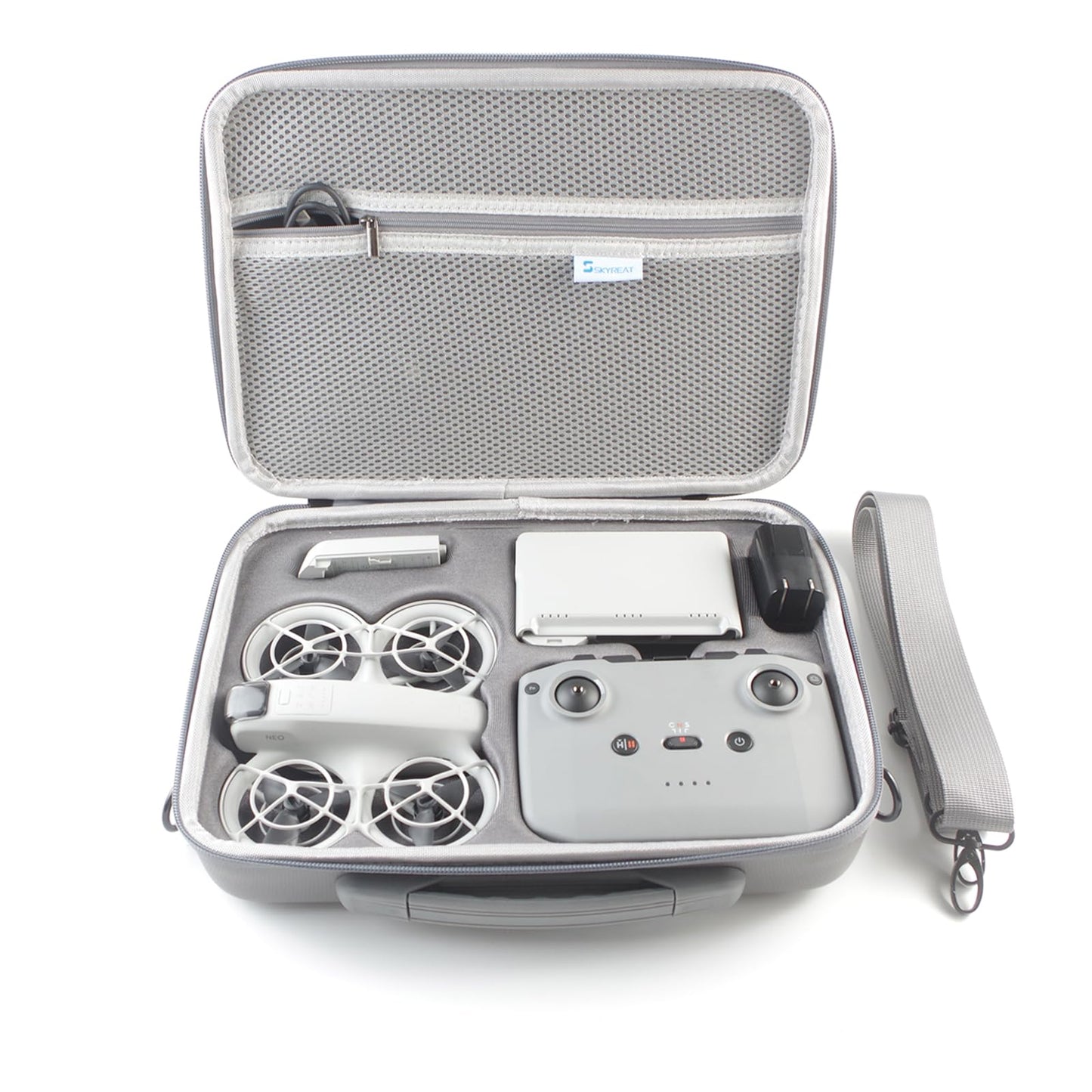 SKYREAT Neo Bag, Portable Storage Bag, Portable PU Travel Bag for DJI Neo Fly More Combo Drone and RC-N3 Remote Control Accessories