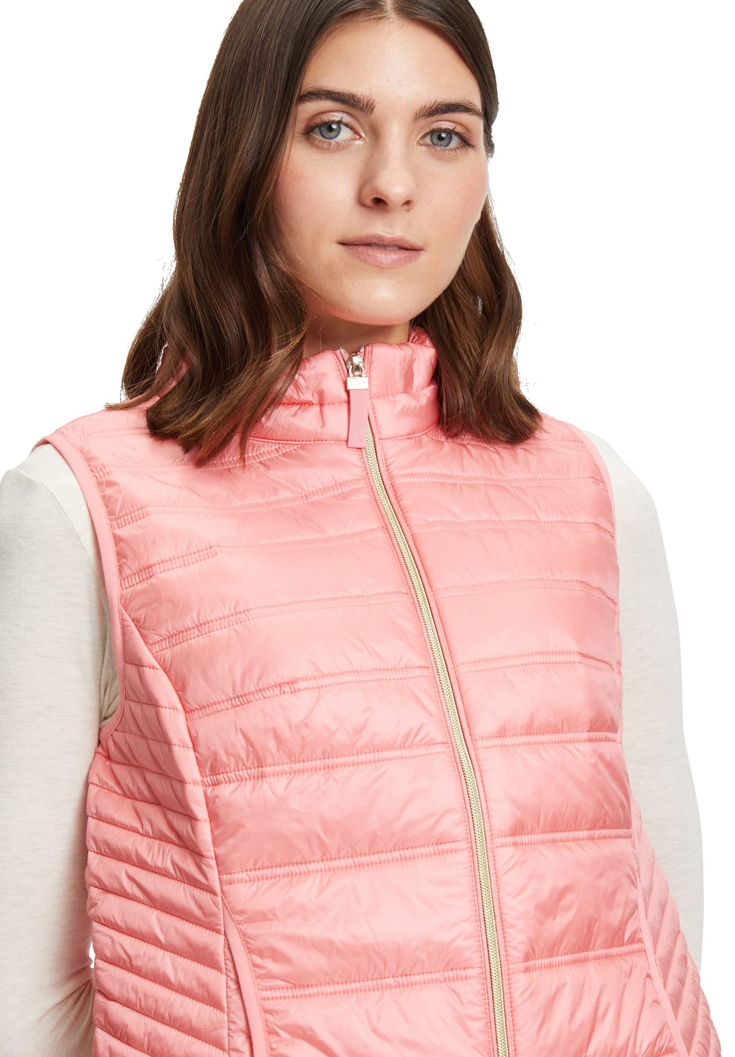 Betty Barclay Women's Sandra Vest, Salmon Pink, Size 40.