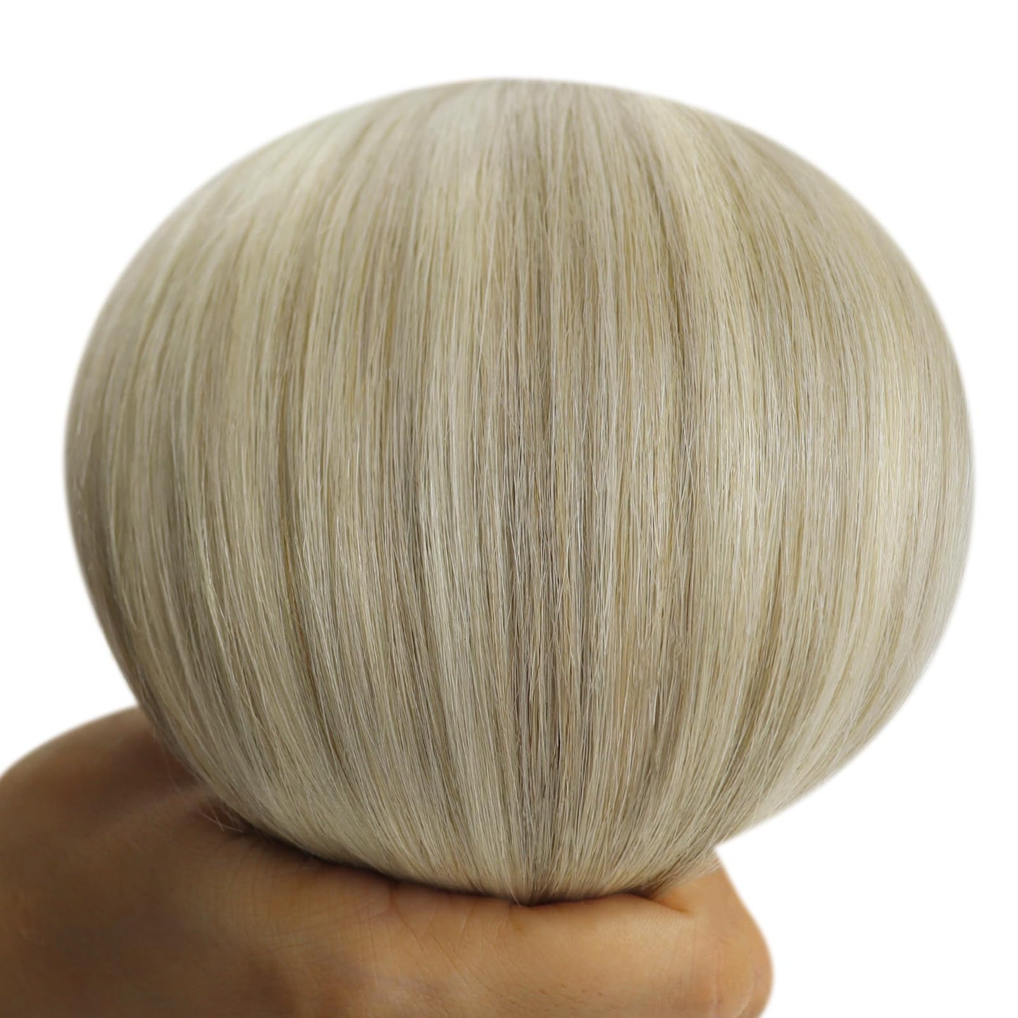 YoungSee blonde 45cm real hair weft for sewing in ash blonde ombre blond hair extensions double weft weave extensions for women 100g #SUN